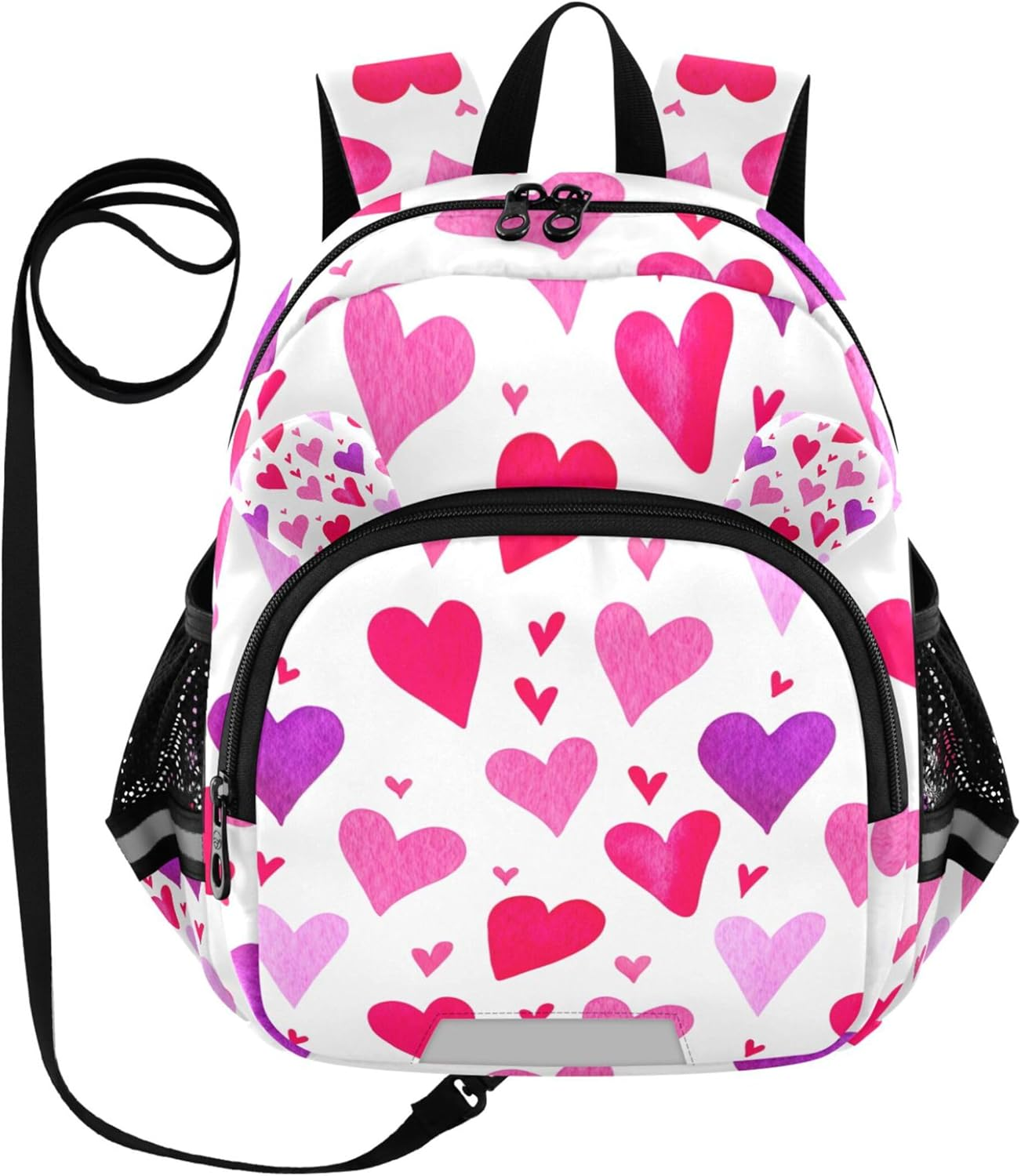 Valentine Hearts Red Kids Backpacks for Toddlers Rainbow Cute Girls School Backpacks for Boys S 7L image number 2