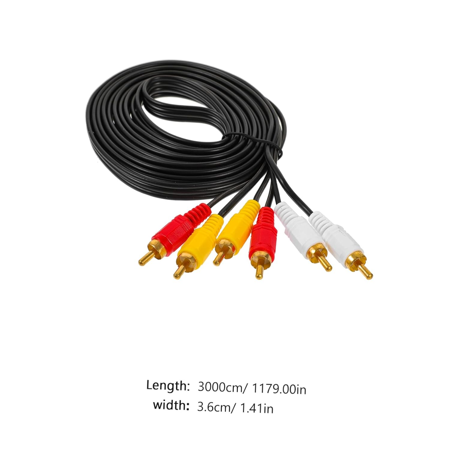 KOCKSHION Av Cable Male to Male Audio Video Cord for DVD Vcd Box Stable PVC Copper Wire Transmission Tv Auxiliary Connection for Home Theater Equipment