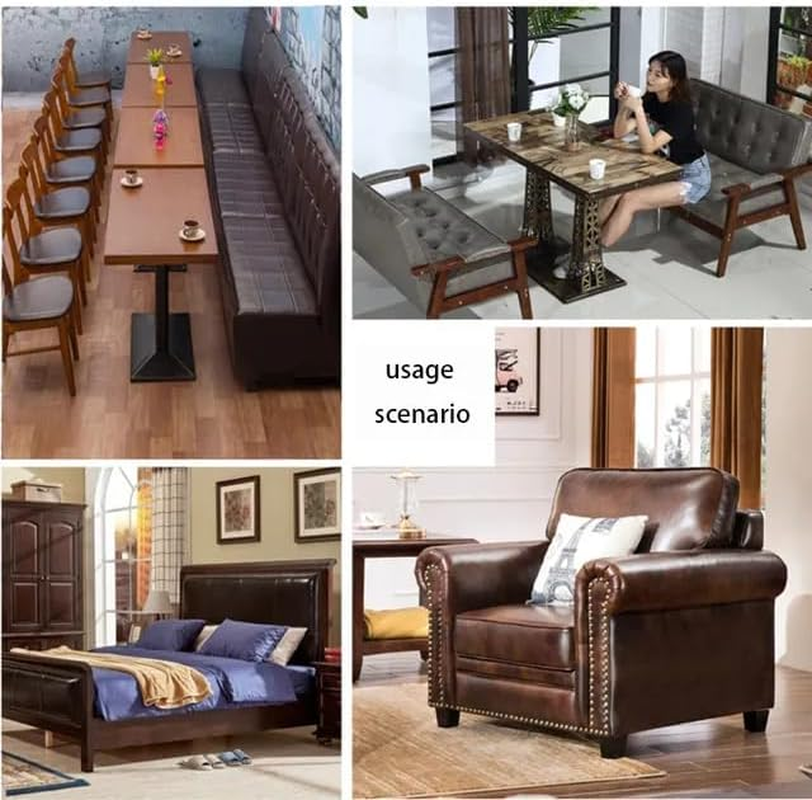 Dark Brown 35X137Cm Leather Repair Patch &ndash; Self-Adhesive Leather Tape for Sofa, Couch, Car Seats, Furniture, Jackets & Bags &ndash; Large Cut-To-Size Vinyl Fix Sheet image number 1