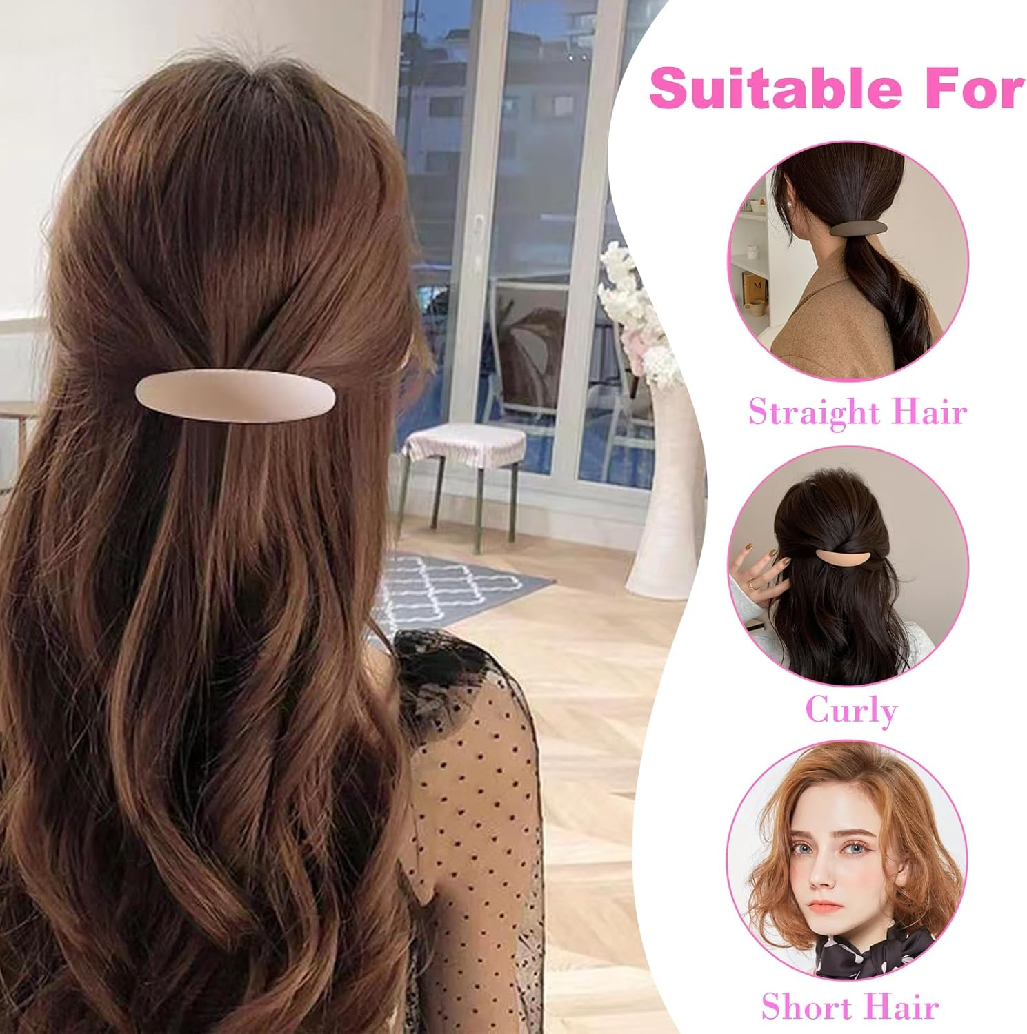 BSITSSS 6 Pieces Hair Barrettes for Women, Barrette Hair Clips Retro Classic, French Design Barrette Hair Clip, Hair Clasps Elegant, Hair Clips & Barrettes Accessories for Fine Medium Thick Hair image number 1