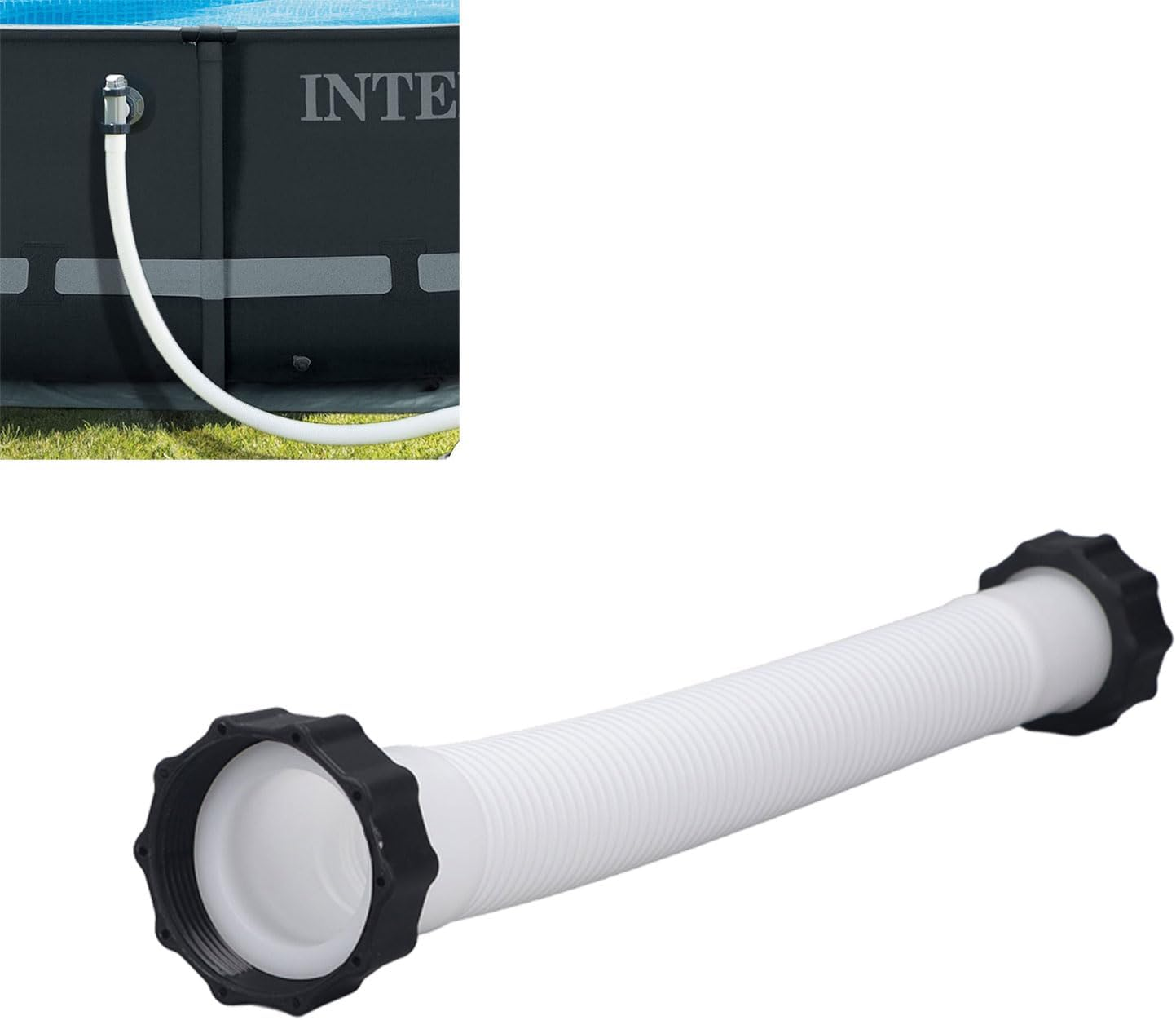 Pool Pump Replacement Hose 1.5In Nut Diameter White 4.18Cm 1.6In with Set 5.6Cm 2.2In for inside Diameter Pool Hoses (0.4M) image number 6