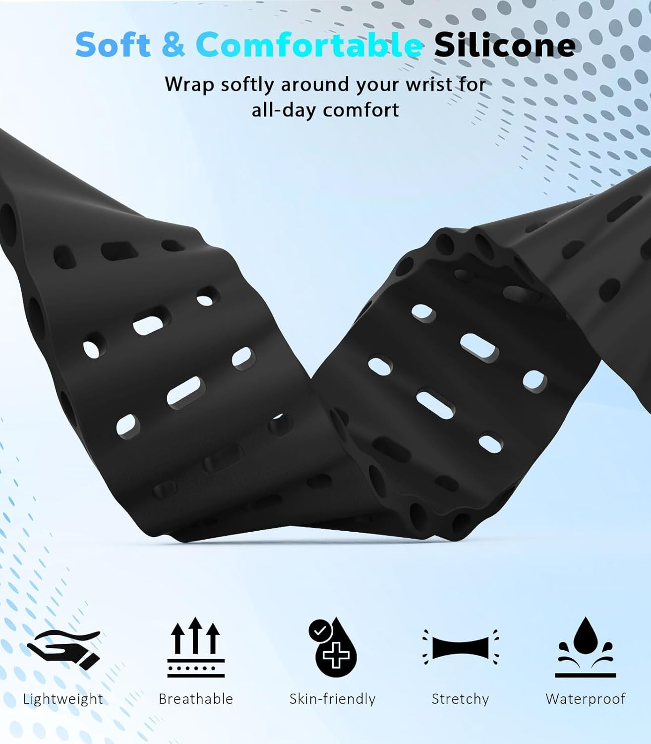 Astorgos Ocean Armband Kompatibel Mit Apple Watch Ultra 2/Ultra 49Mm,S10 46Mm,9/8/7 45Mm,Se2/Se/6/5/4 44Mm,3/2/1 42Mm, Metallanschluss Sport Uhrenarmband F&uuml;r M&auml;nner Frauen image number 6