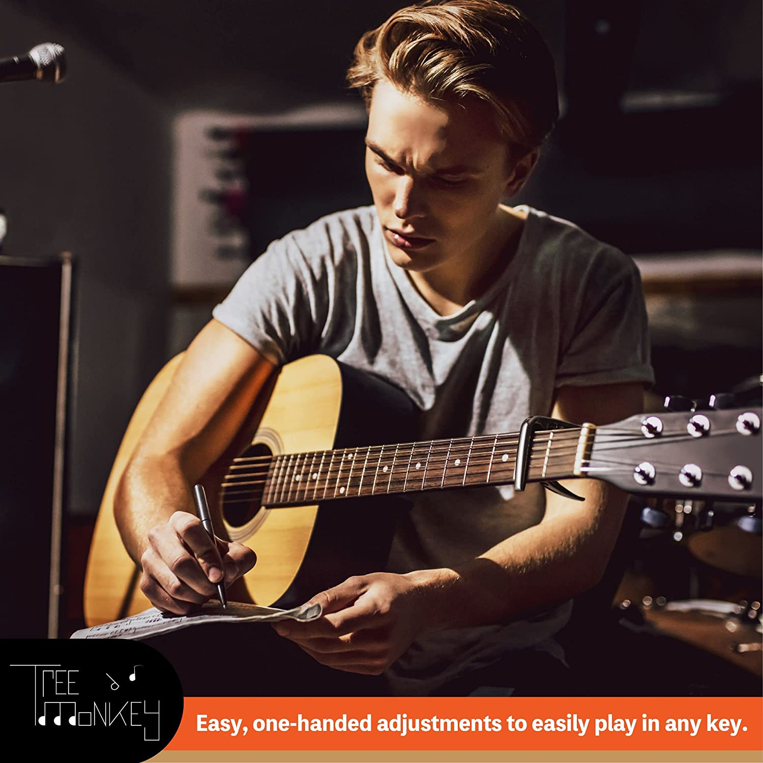 Performance Guitar Capo for Acoustic Guitars and Electric Guitars: Built to Last, No Fret Buzz - Perform with This Stylish Capo for Guitars with Confidence image number 3