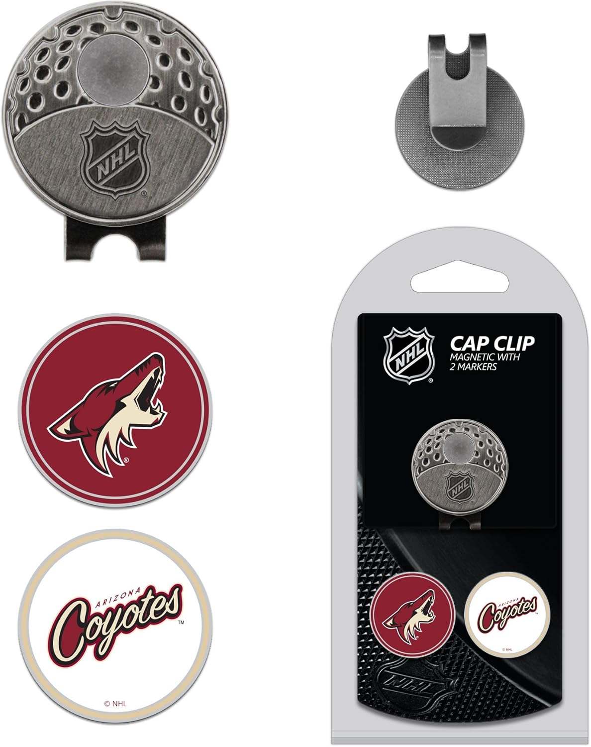 Team Golf NHL Golf Cap Clip with 2 Removable Double-Sided Enamel Magnetic Ball Markers, Attaches Easily to Hats image number 2