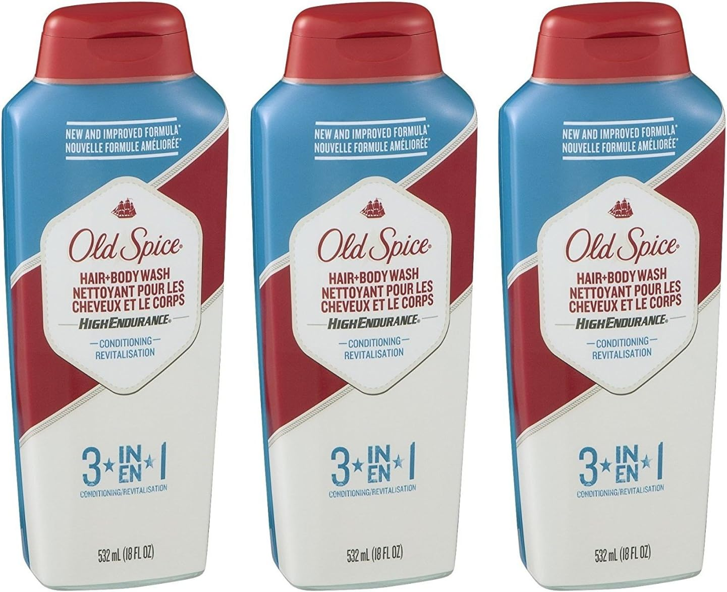 Old Spice High Endurance Conditioning Hair & Body Wash 18 Oz (Pack of 3) by Old Spice