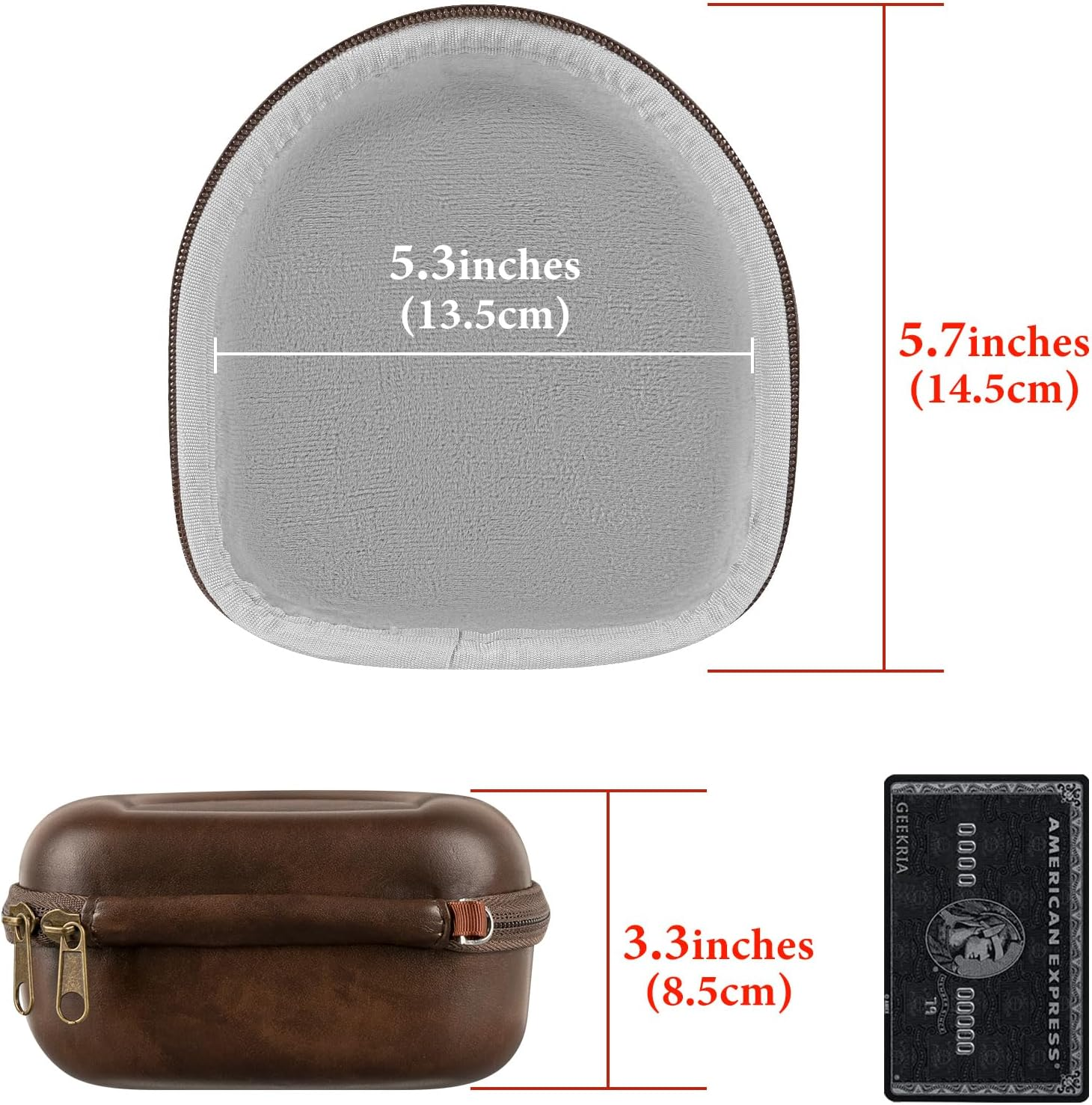 Geekria Shield Headphones Case Compatible with Marshall Major II/III/IV/V, Mid ANC, Replacement Hard Shell Travel Carrying Bag with Cable Storage (Brown) image number 4