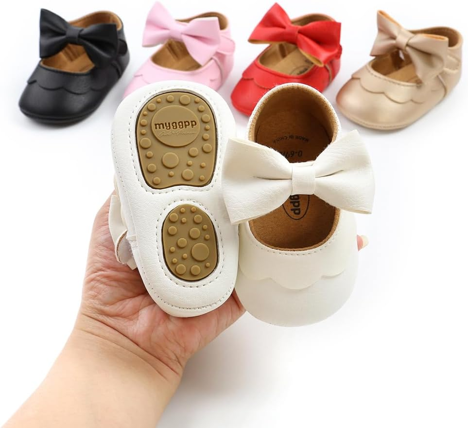 Baby Boys Girls Sneakers Soft Leather Anti-Slip Sole Baby Walking Shoes Infant Toddler Crib Pre-Walkers First Walkers Oxford Shoes Lace-Up Lazy Loafers Baby Boy Girl Shoes 0-3&bull;6-12&bull;12-18 Months image number 3