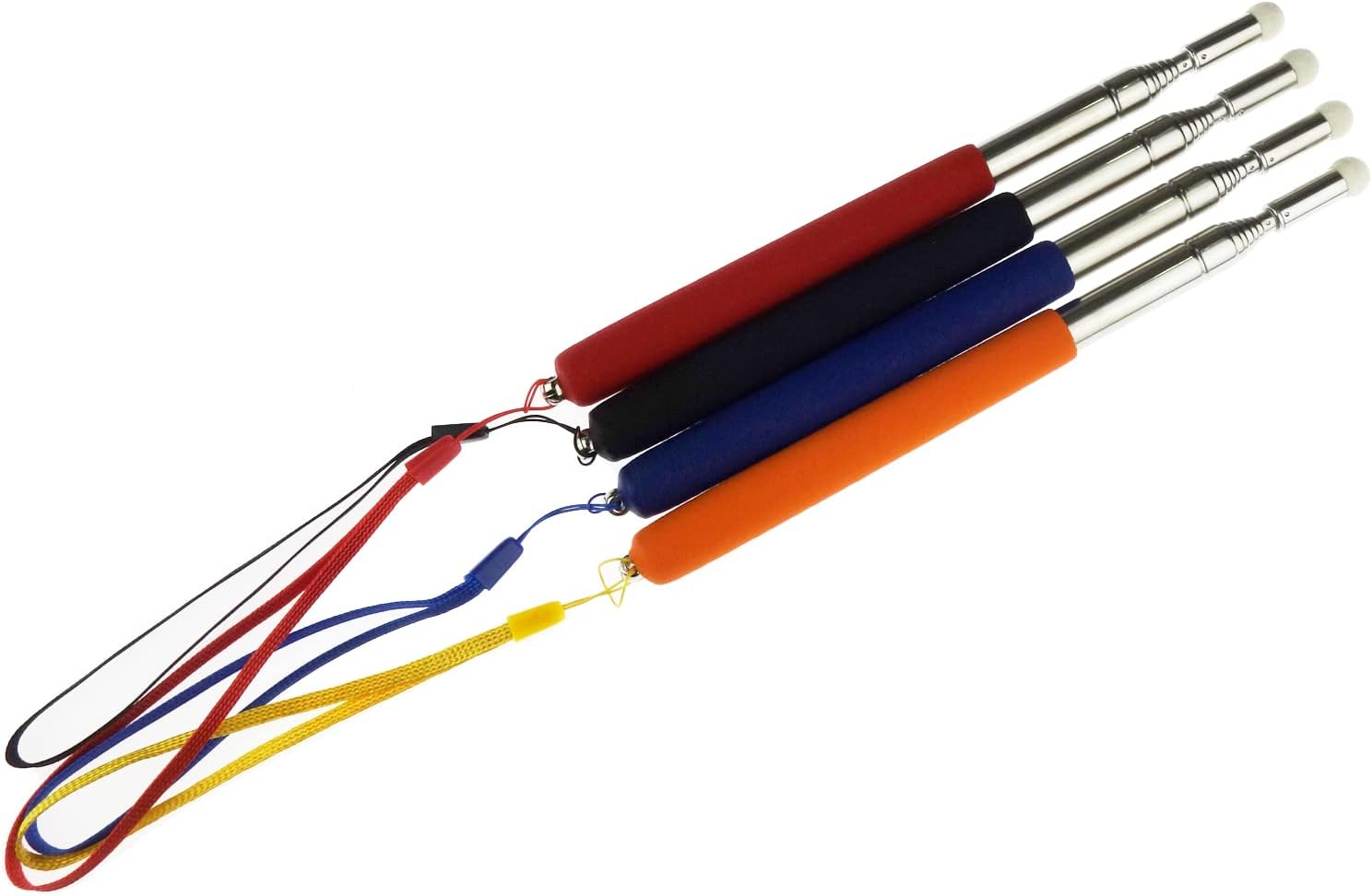 Miokun 12 Pieces Telescopic Teacher Pointer Presenter Whiteboard Pointer for Teachers Coach Presenter, Extends to 39 Inches (4 Colors) image number 2