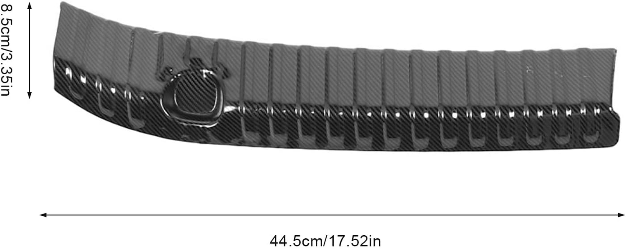 Rear Bumper Guard for Tesla Model Y 2021-2024, Carbon Fiber Style Stainless Steel Rear Trunk Bumper Protector Guard, Easy Installation image number 5