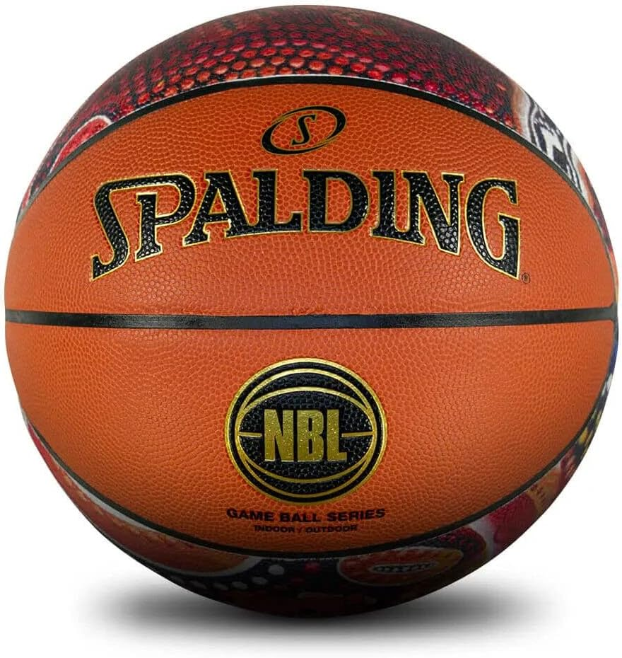 Spalding NBL Game Ball Series Indigenous All Surface Basketball, Brown, Size 7 image number 4