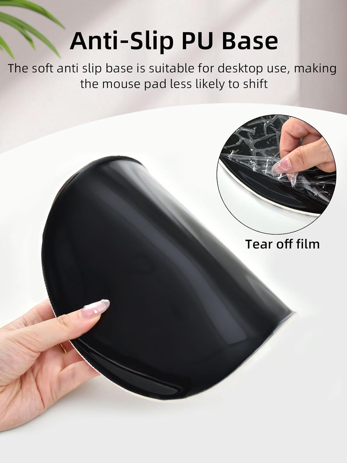 Leopard Mouse Pad Wrist Support Wrist Rest, Ergonomic Mouse Pad with Non-Slip Base for Office Gaming Working Computers,Desk Accessories Pain Relief Mouse Mat for Home&Game Decor, Beige - Leopard Brown image number 5