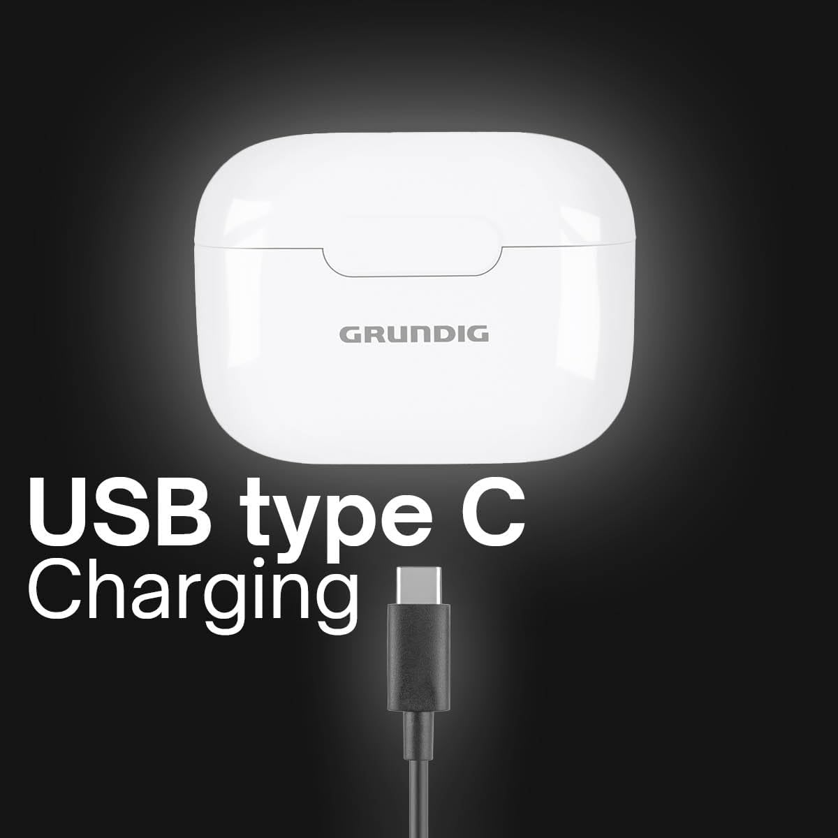 Grundig Bluetooth Headphones - In-Ear Earbuds 230Mah - Earphones with 4 Hours Playback Time - Wireless Headphones for Hands-Free Calling - Includes Charging Case USB-C Charging Cable image number 5