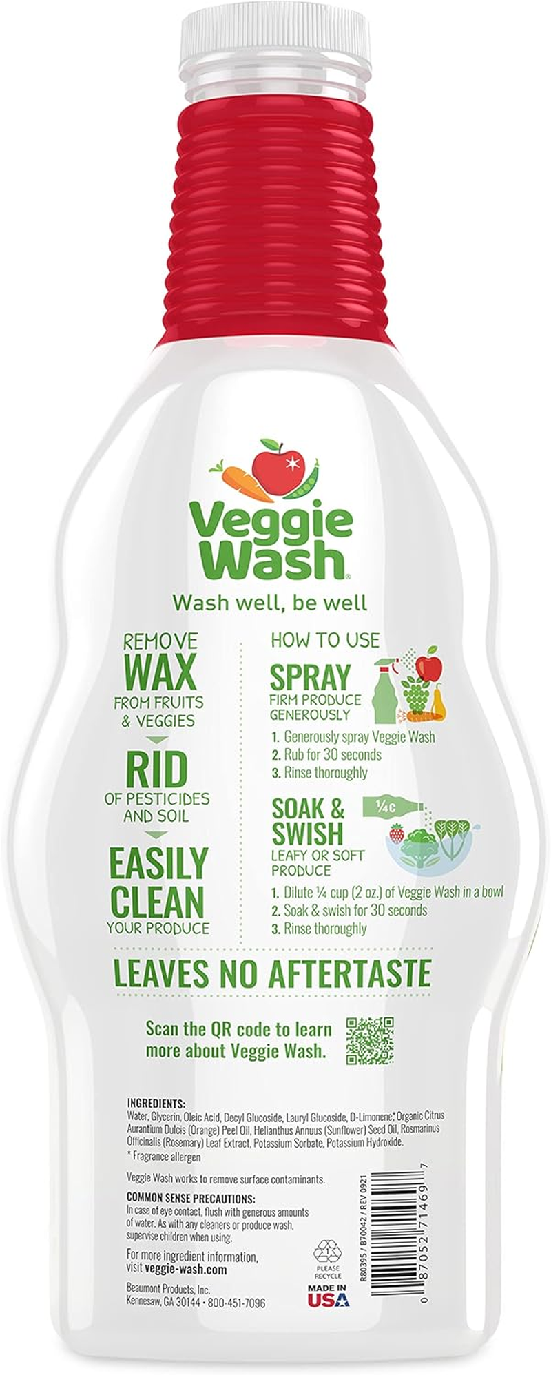 Veggie Wash Refill Bottle Veggie Wash 32 Oz Liquid