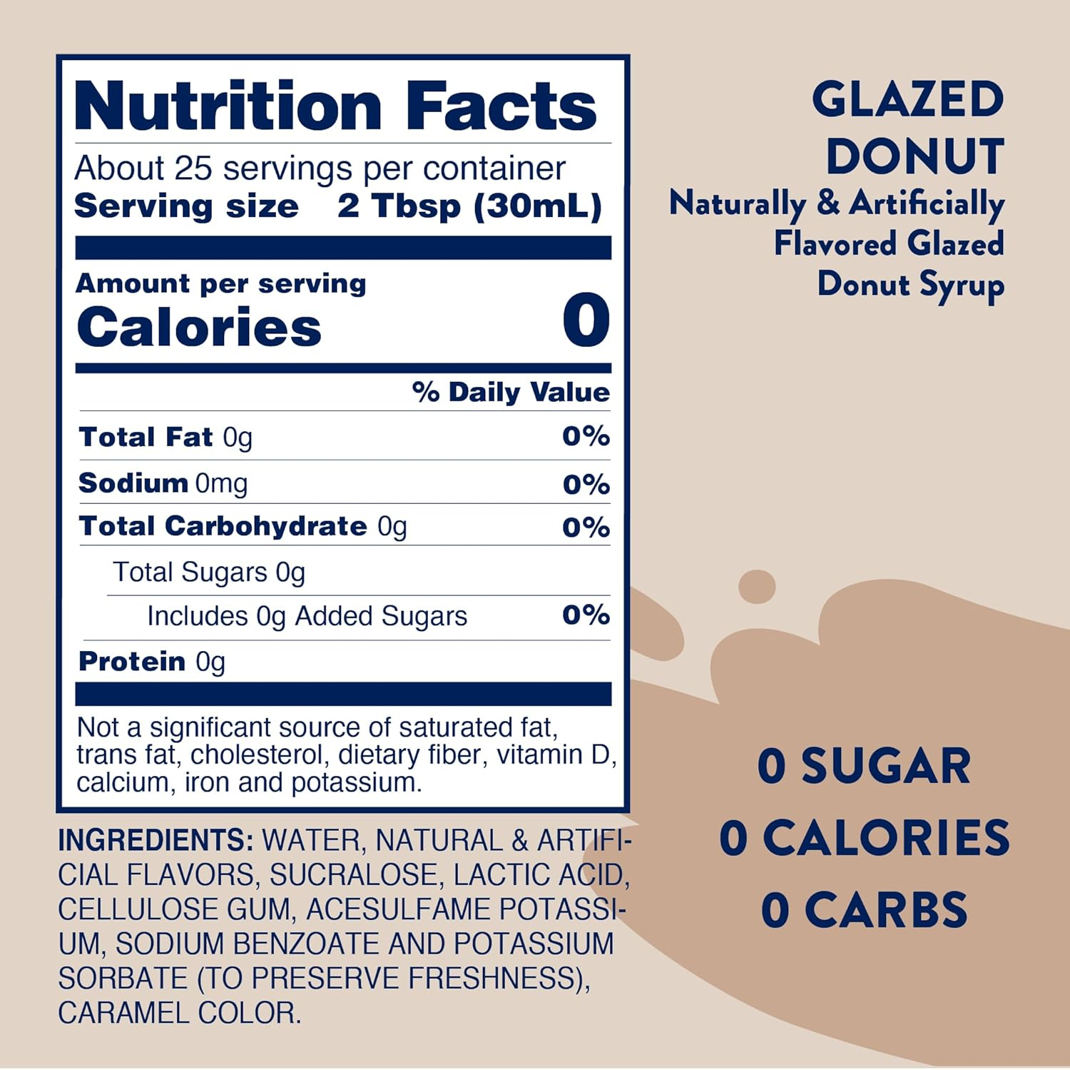 Jordan'S Skinny Syrups - Sugar Free Glazed Donut - Skinny Mixes, 1 Units image number 2
