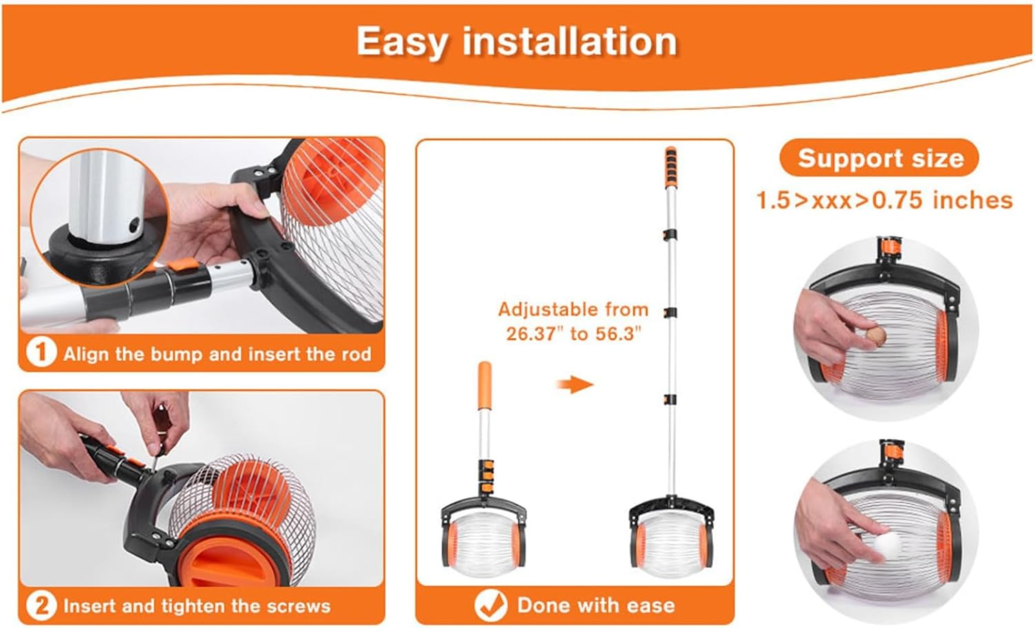 Acorn Picker Upper Roller - Manual Rolling Nut Collector, Multifunctional Walnut Picker Upper Roller, Leaf Picker Upper, Pecan Picker Upper, Nut Gatherer Roller with Large Capacity image number 6