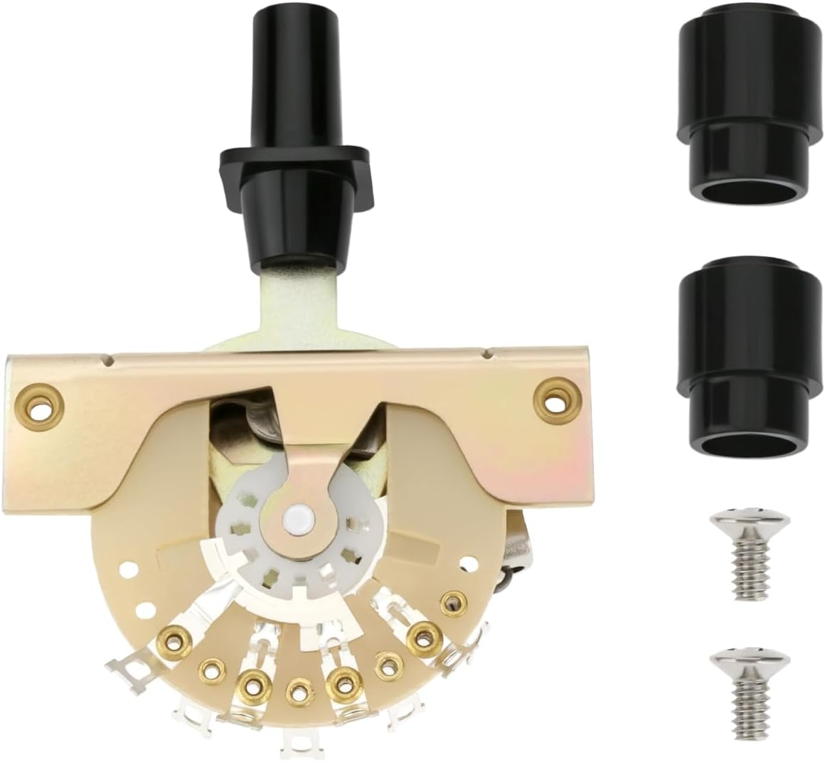 3-Way Guitar Pickup Selector Switch with 2 Knob Compatible with Telecaster Pre-1977 Compatible with Stratocaster Vintage Style image number 5