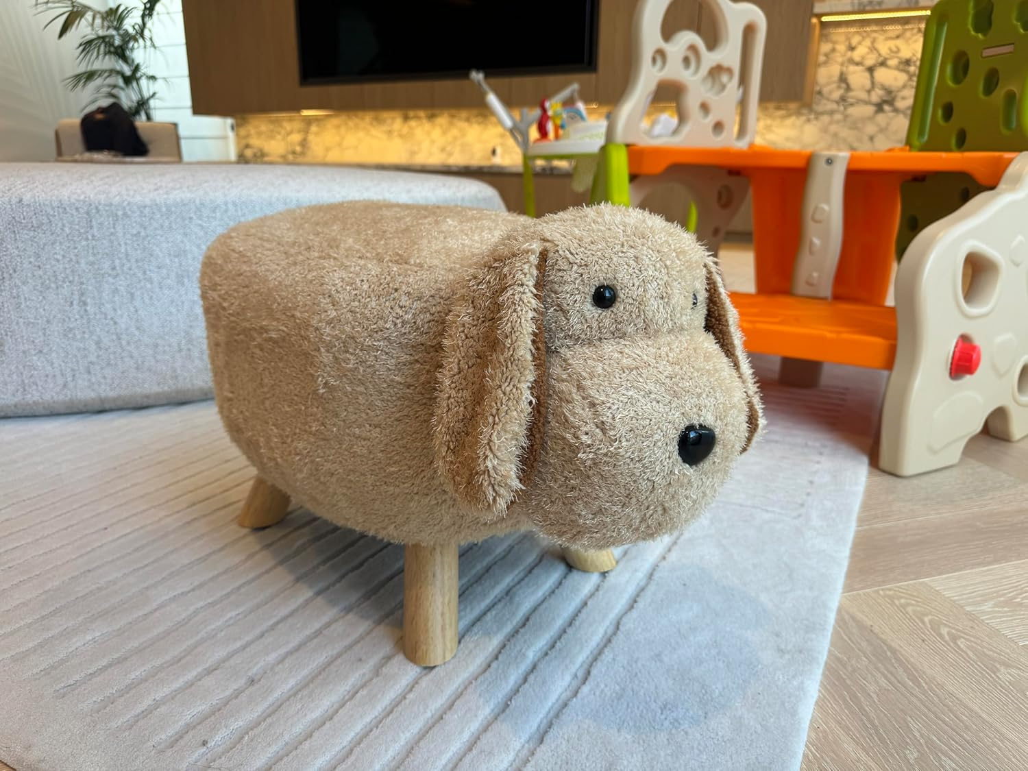 Extra Large Premium Handcrafted Wooden Animal Stools,Adorably Crafted with Fine Details, Multi-Purpose for Kid'S Seat, Decorative Furniture Piece or Shoe Changing Stool.(Fox) image number 4