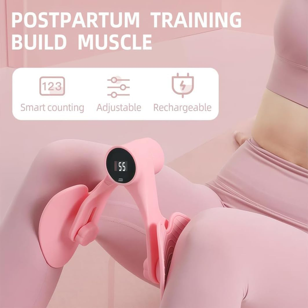 Betterlifewj Butt Trainer. with Counter. Thigh Trainer. Pelvic Floor Muscle Trainer with Figure-8 Resistance Band for Buttocks and Legs, Body Shaping Exercise. (Pink) image number 4