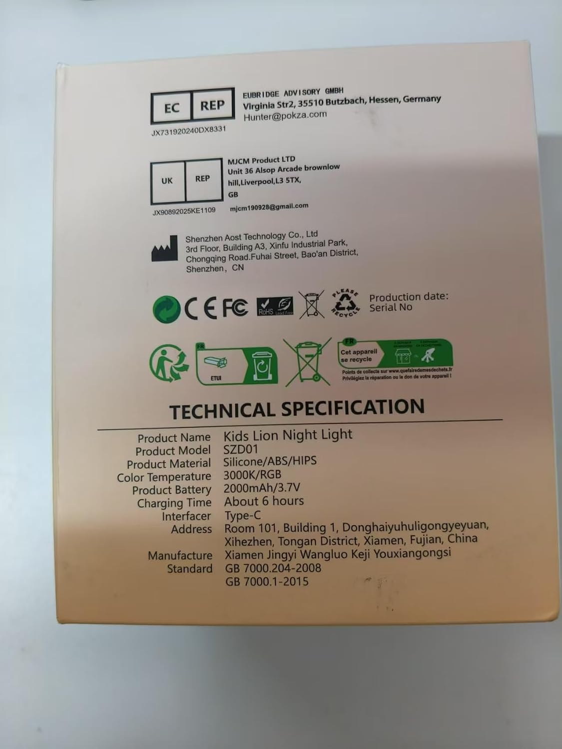 Night Light for Kids, 7 Colors Soft Silicone Kids Night Light with 3 Level Dimmable, Rechargeable Anti-Glare Nursery Night Light with Warm White & Multicolor, Squishy Cute Lion Bedside Touch Lamp image number 3