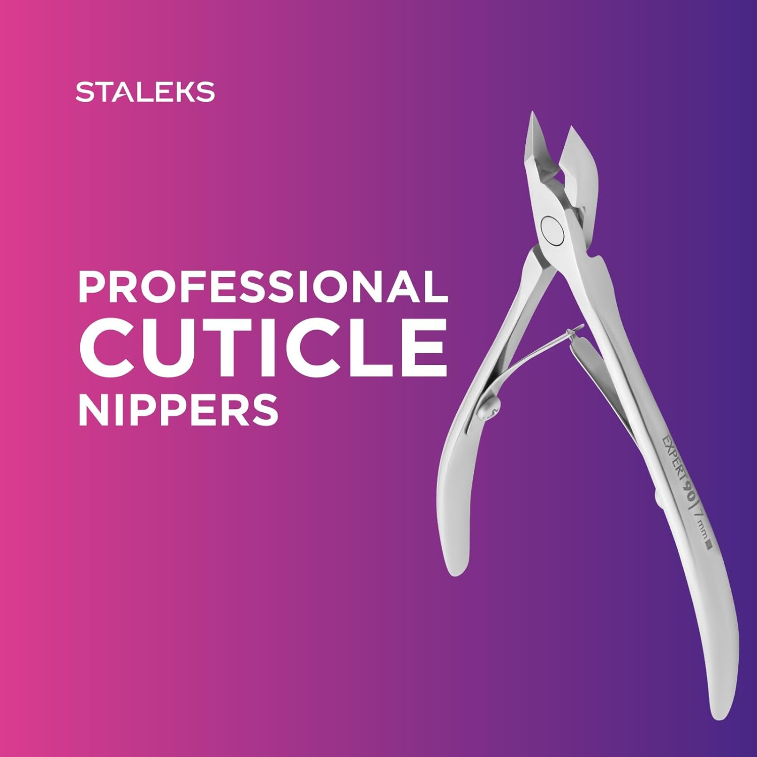 Staleks Pro Expert 90 Full Jaw 7 Mm Blade Professional Cuticle Nippers - Pack of 1 - Model NE-90-7 image number 6