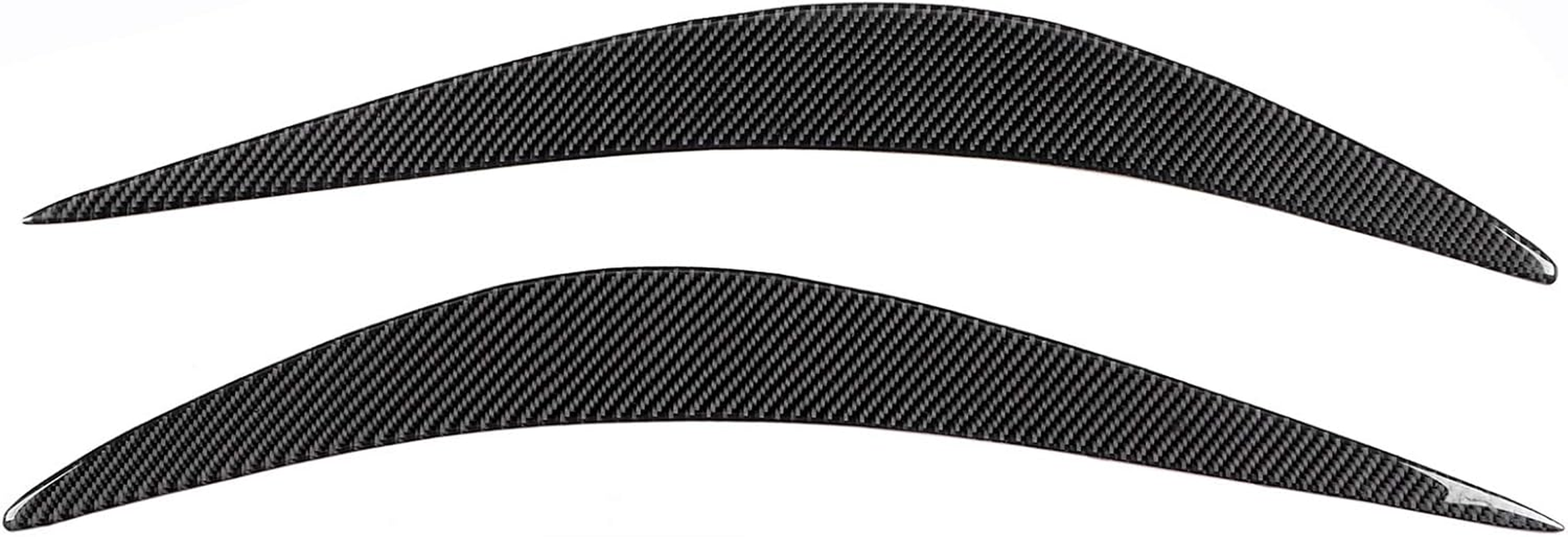 Carbon Fiber Front Headlight Eyebrows, 1 Pair Headlight Eyelid Headlamp Eyebrow Strip Trim Carbon Fiber Cover Fit for Infiniti 2014-2019