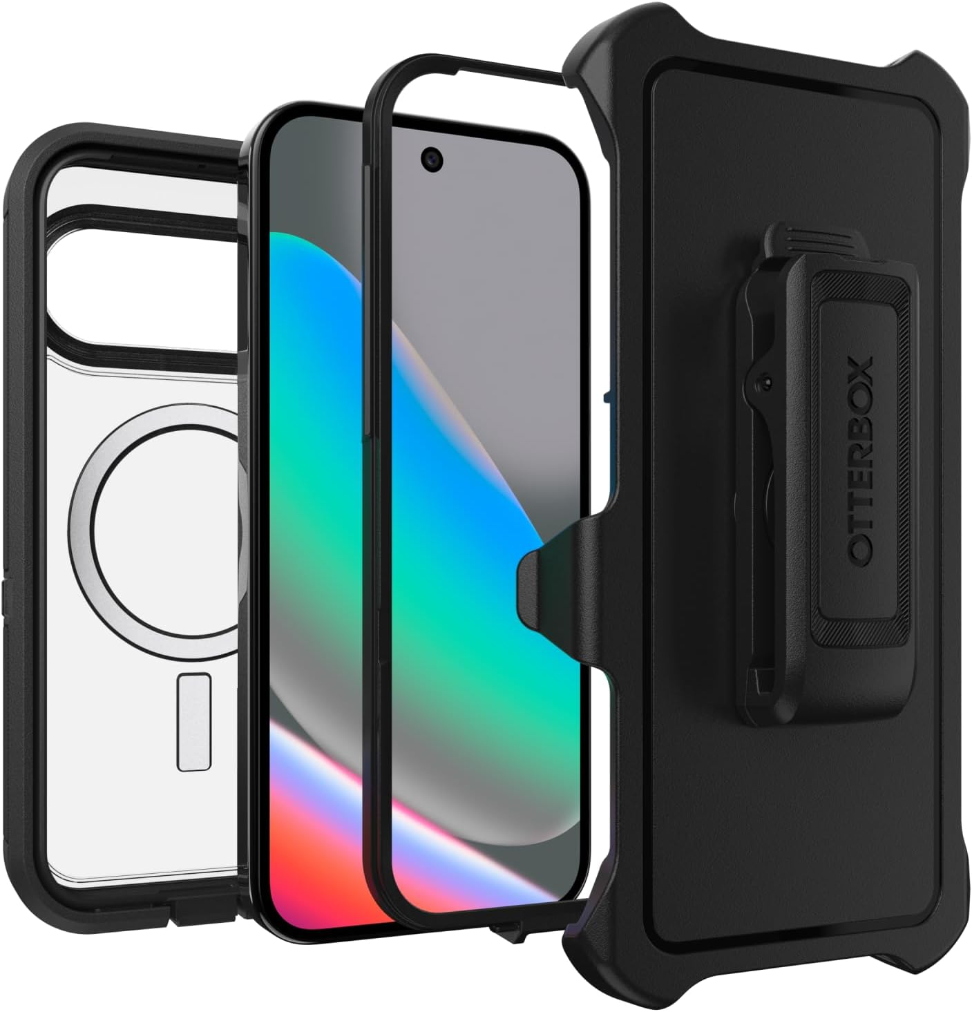 Otterbox Defender Series Pro XT Case with Pixelsnap for Google Pixel 10/Pixel 10 Pro, Shockproof, Drop Proof, Ultra-Rugged, Protective Case, 7X Tested to Military Standard, Black - Blue image number 1