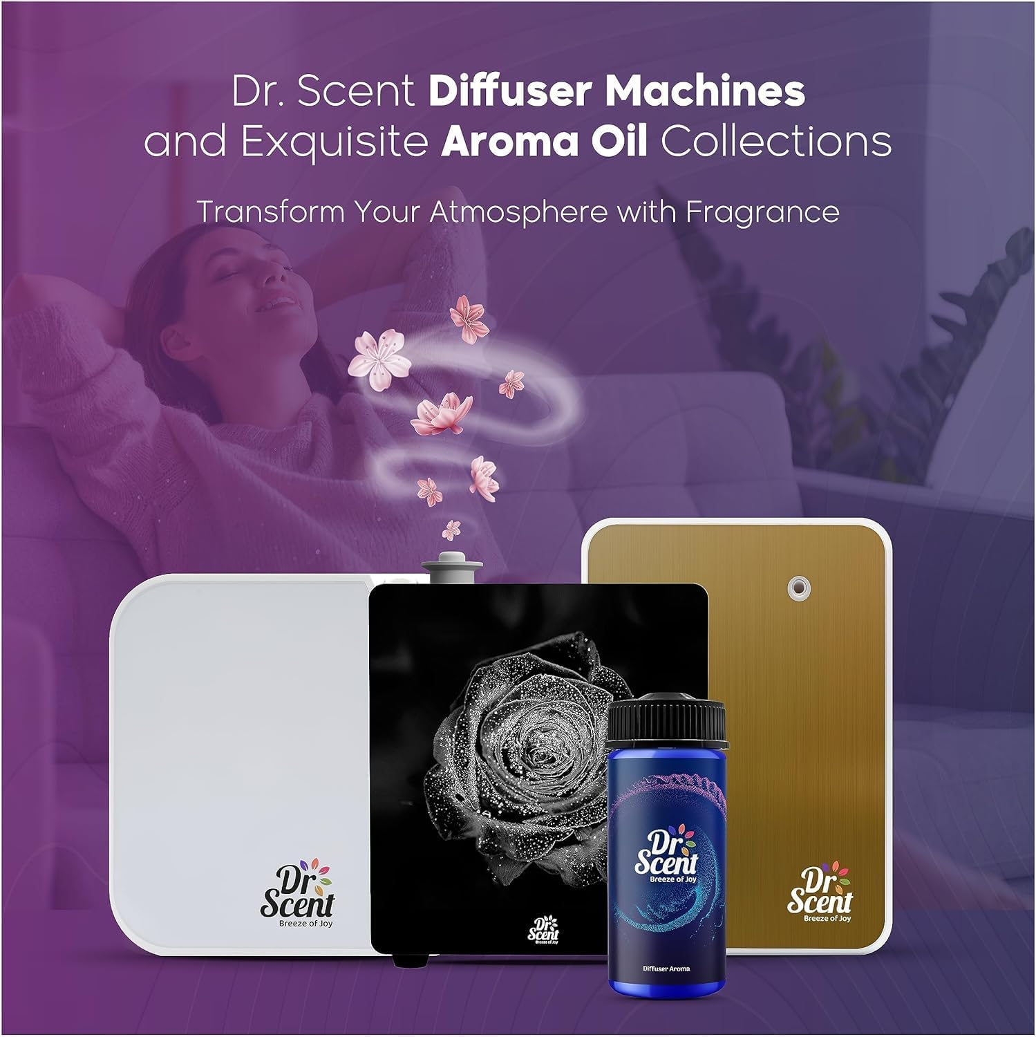 Dr Scent Breeze of Joy Diffuser Aroma Oil - Velvet Cedar, Citrus, and Cedarwood Fragrance - Address (170Ml) image number 1