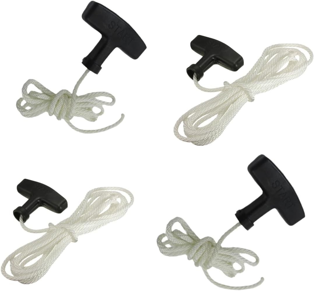 4Pcs Starter Rope Lawnmower,T-Handle,Recoil Starter Rope,Chainsaw, Trimmer Edge, Easy to Install,Durable Nylon Rope，Rope Pull Cord Trimmer for Lawnmowers image number 3