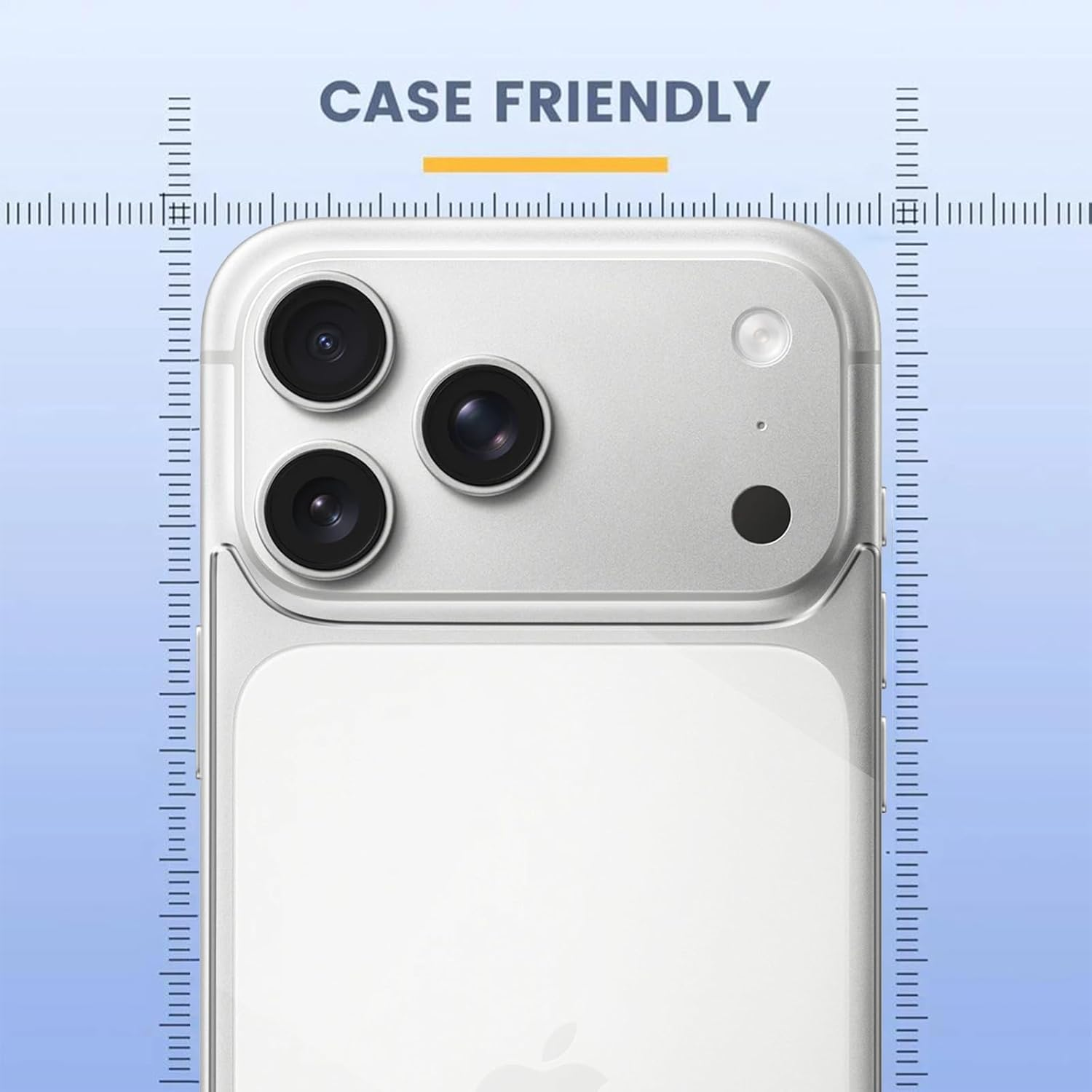 [2+2 Pack] Back Screen Protector for Iphone 17 Pro Max with Camera Lens Protector, Electro-Weideworld Ultra Clear 9H Hardness Scratch Resistant Tempered Glass with Full Coverage image number 5