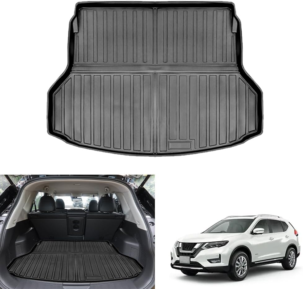Cargo Liner Mat for Nis-San X-Trail Xtrail T32 2013-2022 Modal 3D Foldable Pattern All Weather Trunk Mat for Rear Cargo Liner Heavy Duty Boot Liner Luggage Tech Flexible Waterproof Durable image number 3