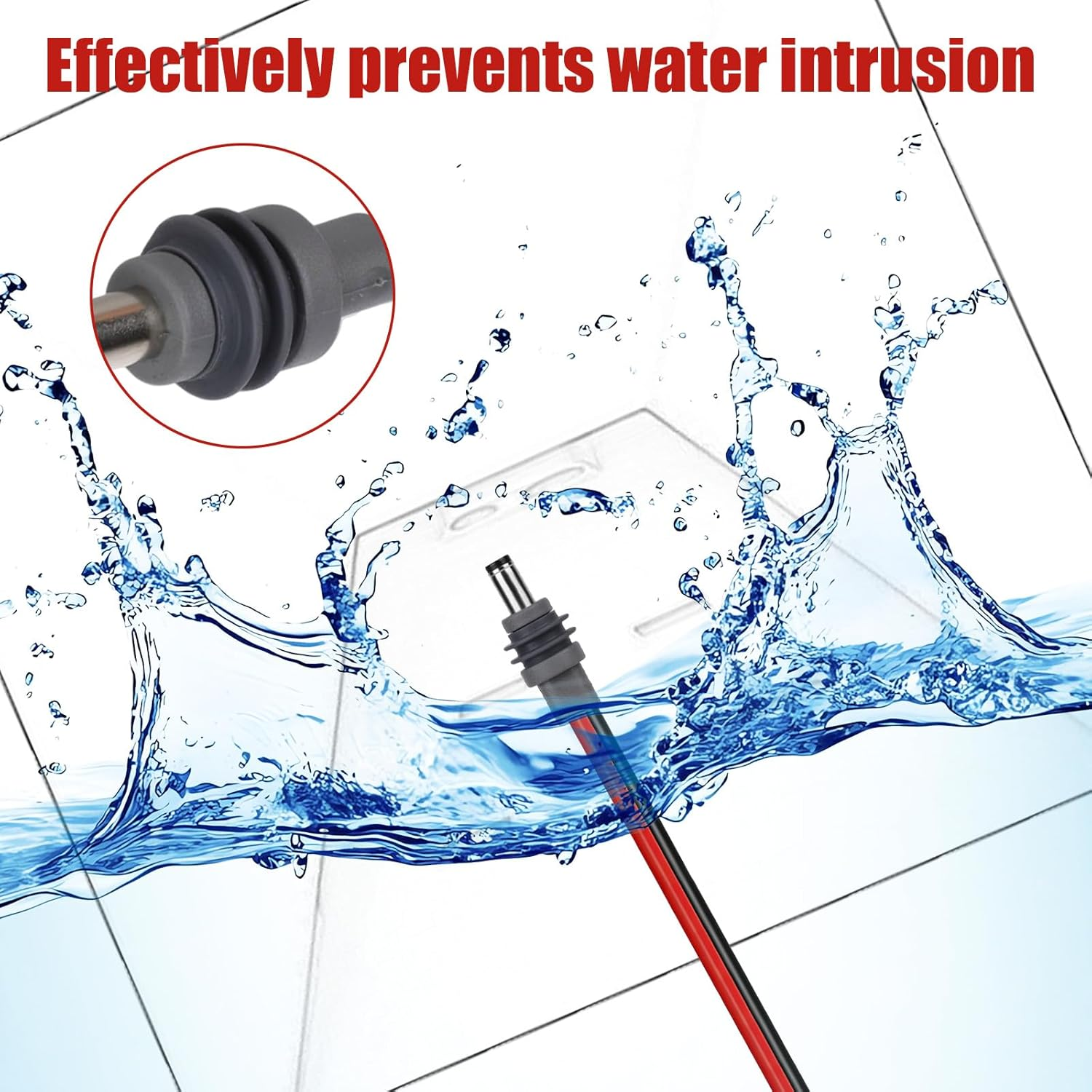 DC5521 DC Power Cable for Starlink Mini, 14AWG 5.5X2.1Mm Male Plug to Bare Wire Pigtails 3.28Ft Extension Cord for Starlink Mini Accessories DIY Replacement image number 4