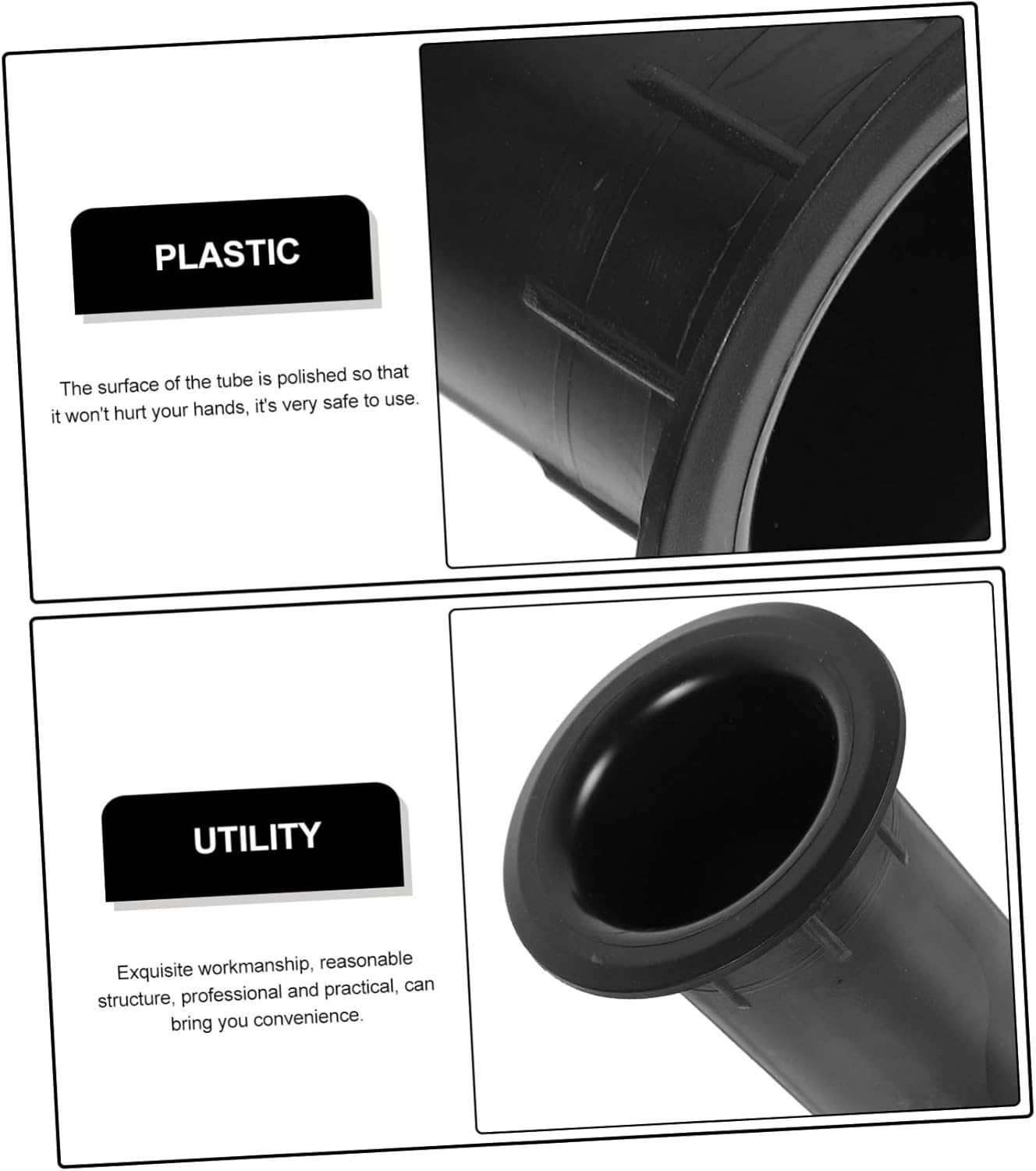 Mikinona 12Pcs Replacement Subwoofer Port Tube for Audio Punching Bag Plastic Bass Reflex Tube Speaker Accessory for Subwoofer Air Outlet Plastic Speaker Port Air Outlet image number 5