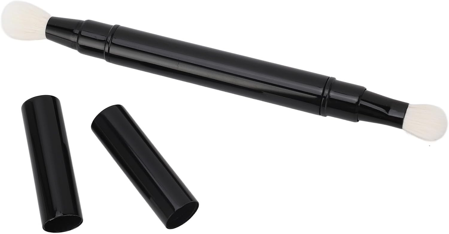 Asixxsix Concealer Brush, 2 in 1 Double Ended Retractable Portable Make up Brush, Automatic Sealing Small Soft Firm Easy to Dip Eyeshadow Smudge for Blending Eye Shadow Liner image number 2