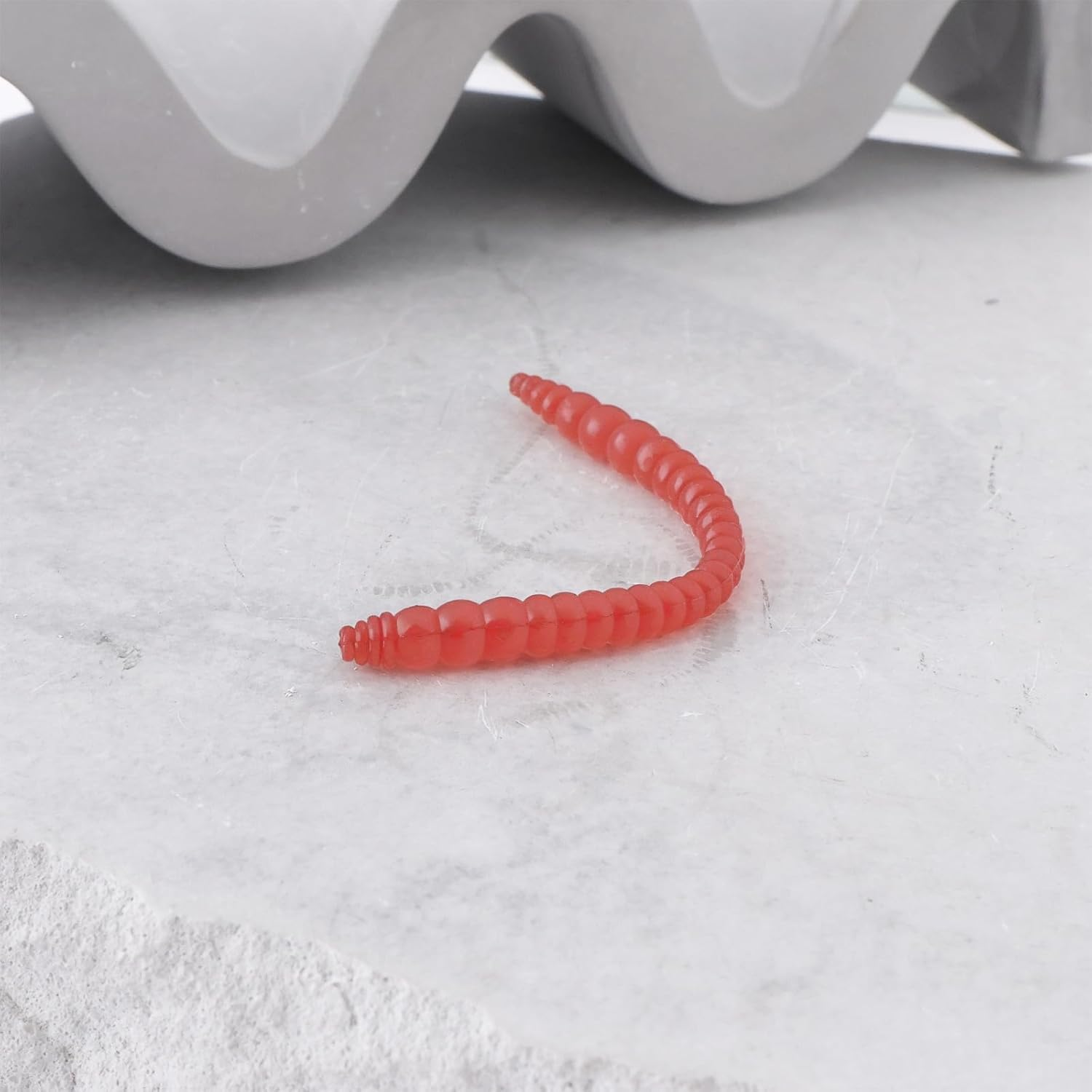 Briny River 90Pcs Realistic Worms Drop Shot Soft Worm Lures Soft Fishing Lure 30Pcs 4Cm Red Lures 30Pcs 6Cm Red Lures 30Pcs 8Cm Brown Lures Soft Plastic Worms Fishing Worms image number 2