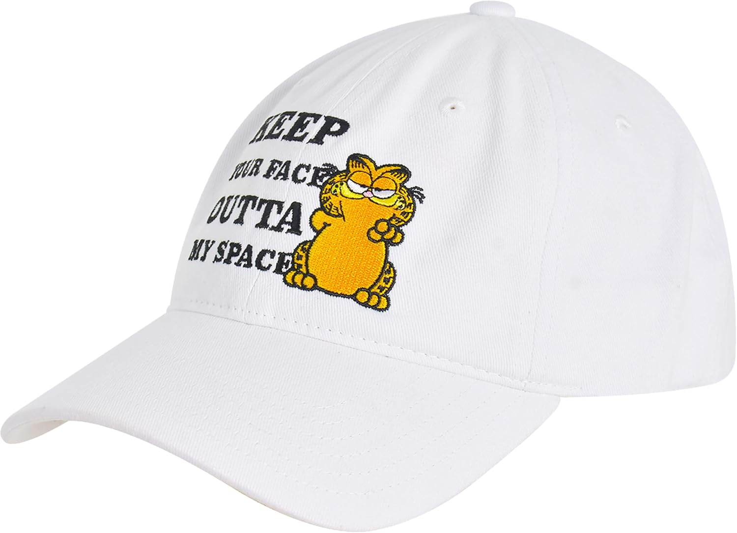 Concept One Garfield Dad Hat, Cotton Adjustable Baseball Cap with Curved Brim