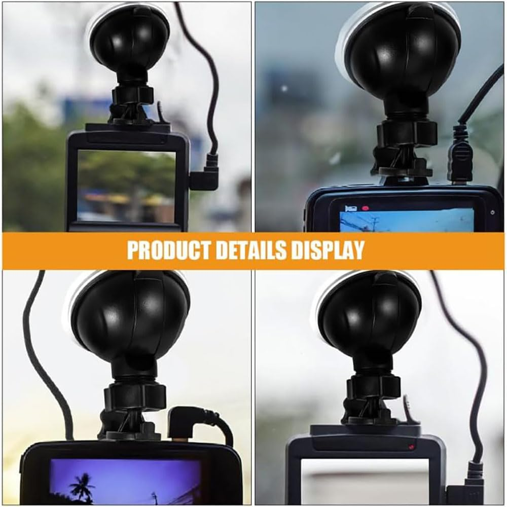 2 Pcs Dashcam Suction Cup Mount for Car, Universal Windshield Holder Compatible with Navman Dash Cameras and Most Vehicle Cameras, Adjustable 360&deg; anti Shake Secure Mount. image number 5