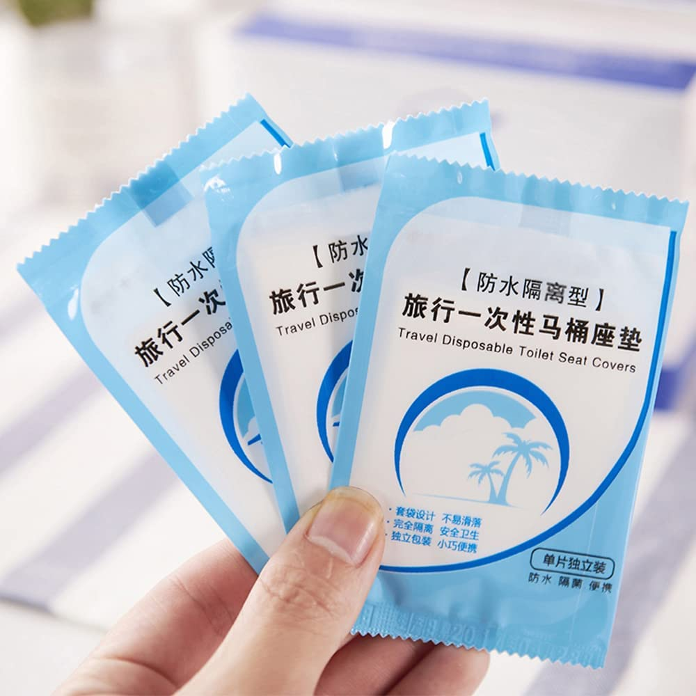 60 Pack Toilet Seat Covers Disposable for Travel Friendly Packing for Kids Potty Training and Adult(60 Covers) image number 2
