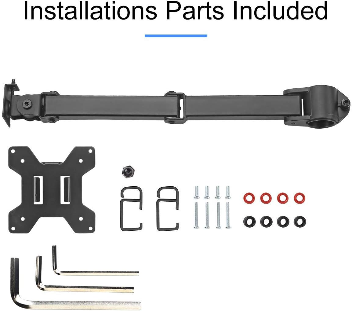 Suptek Single Monitor Arm for Desk Mount Stand,Adjustable Monitor Arm for 1 Screen up to 27 Inches,Black(Md6Db) image number 1
