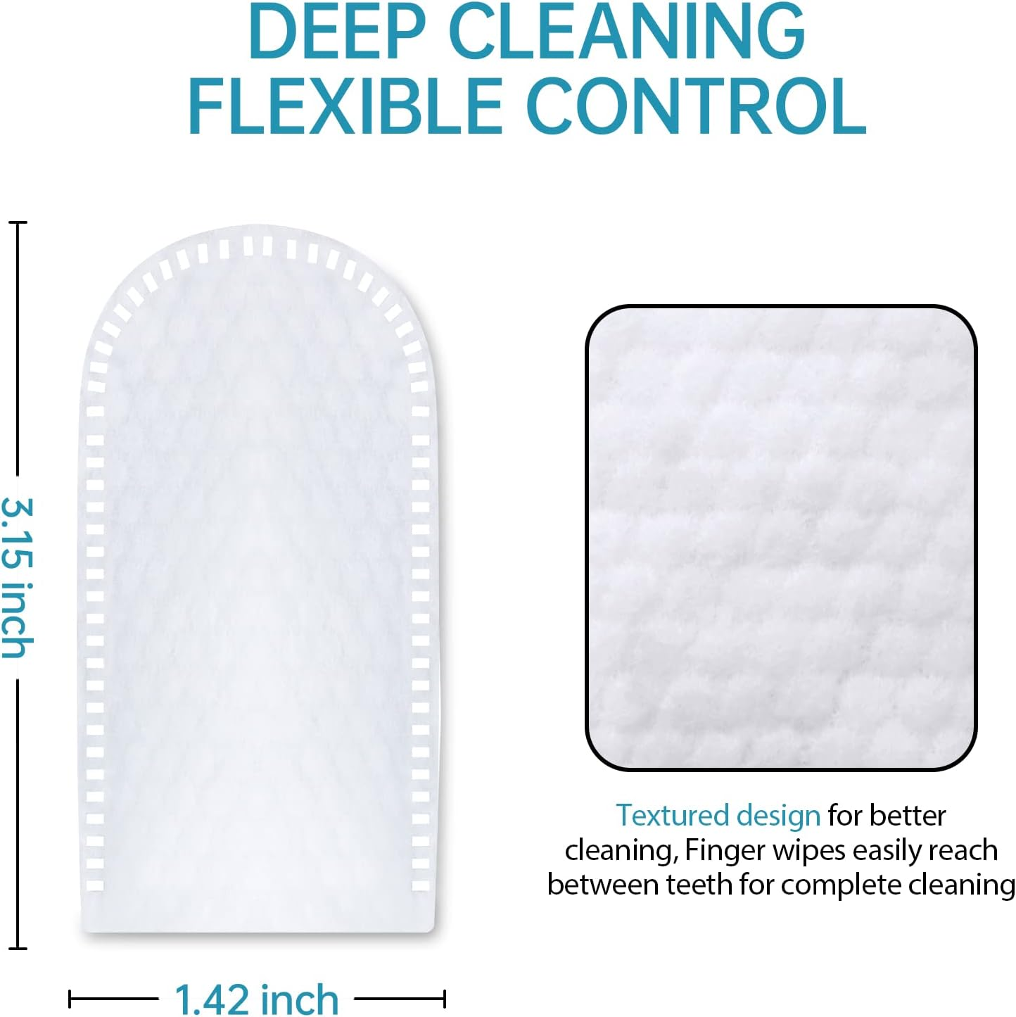 Dog Dental Wipes for Cats & Dogs Teeth Cleaning - Safe Vet Approved, Breath Freshener, Tartar Remover, All Natural Organic, 50Ct Pre-Soaked Finger Wipes image number 1