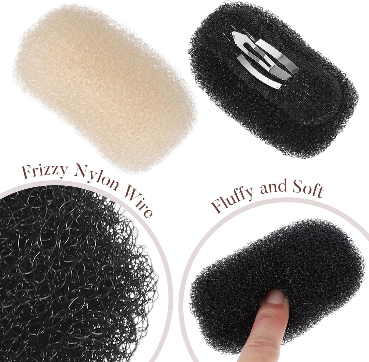 DOITOOL Pack of 3 Hair Volume Clips, Volume Inserts Hair Padding Tool for Women DIY Hairstyles image number 2