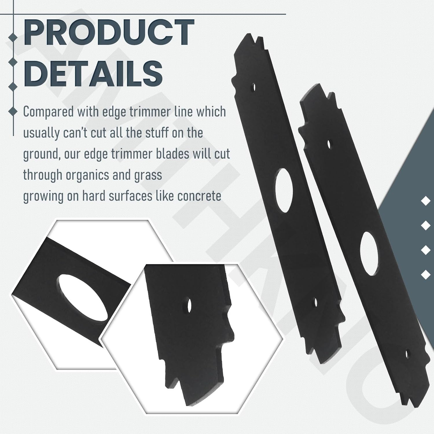 AC04215 Reversible Heavy Duty Hardened Steel Edger Blade - for Replacement Ryobi 8 Inch Edger Blade, Fits Edgers Models UT50500, UT15518, RY15518, RYEDG11, P2310 and P2300B. (2) image number 4