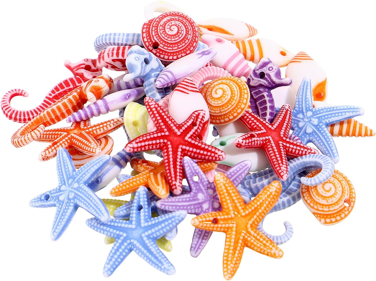 Toyvian 48Pcs Micro Landscaping Sea Animals Decorations, Tiny Sea Animals Hanging Ornaments for DIY Fish Tank Potted Ornaments Aquarium Christmas DIY Craft Project image number 4