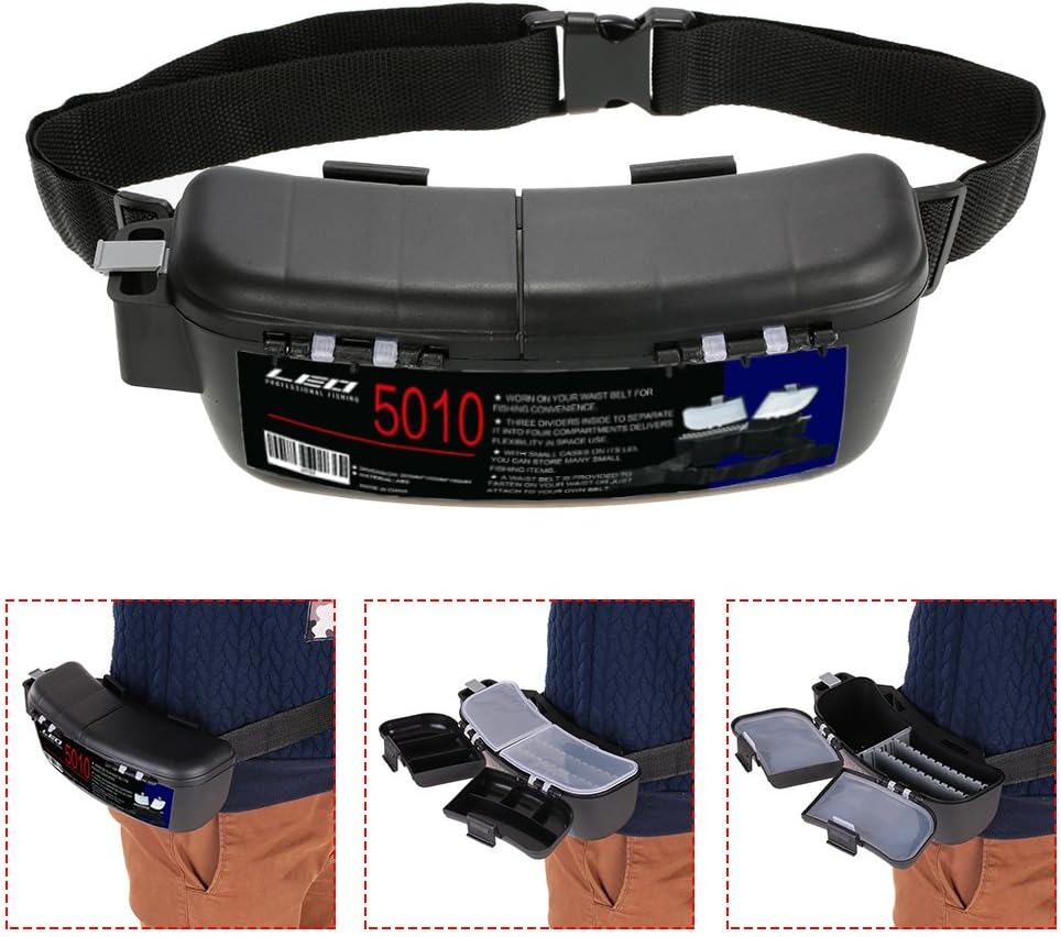 Multifunctional Portable Fishing Bait Tackle Box Storage Box Waist Carrier Lure Reel Holder Container Box Case Fishing Hooks Accessory Box Waist Belt Multi-Loader