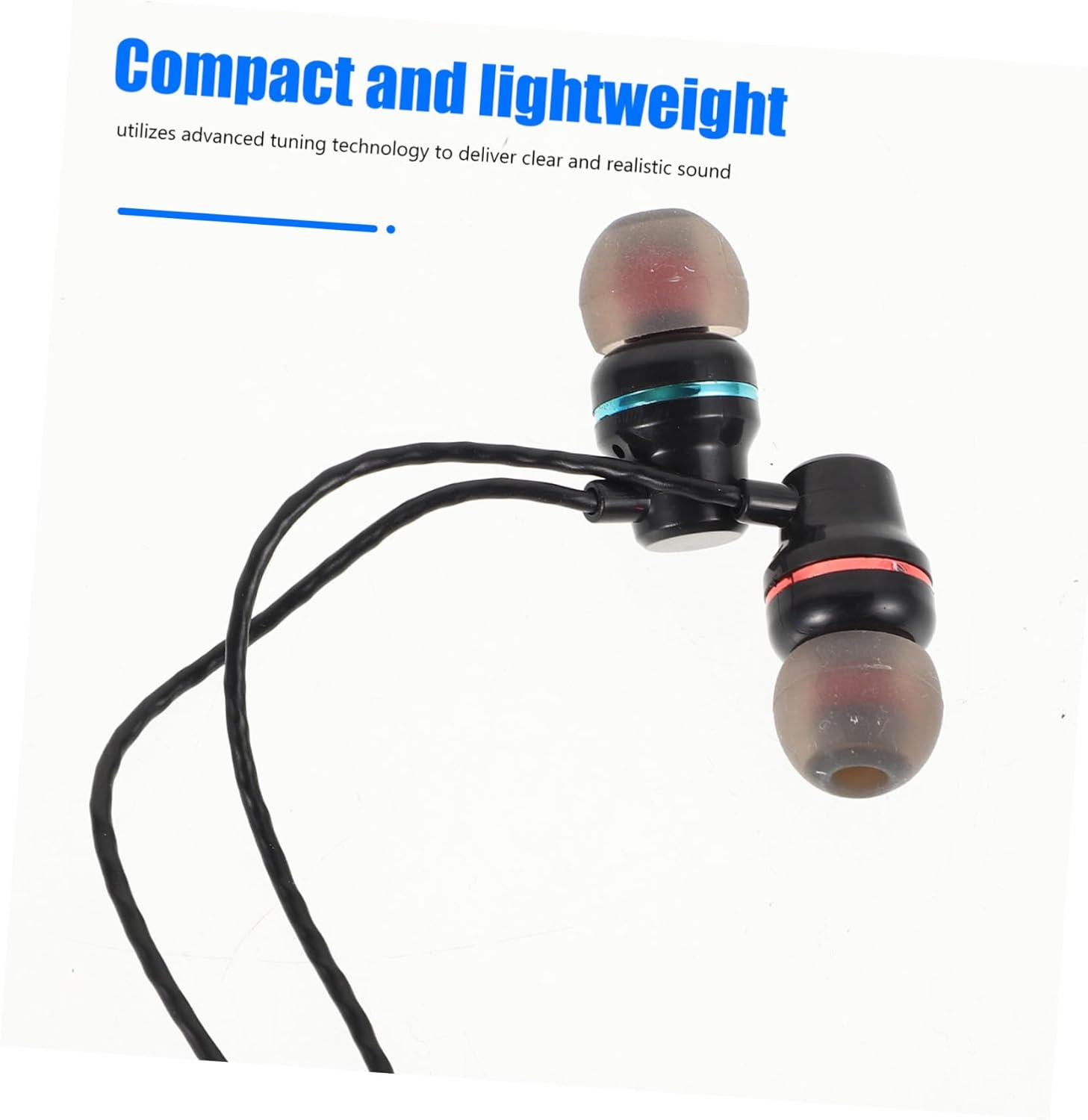 MOLUCKFU Ear Wired Headphones with Mic and Volume Control Compact Lightweight Earbuds Compatible with Smartphones Tablets Laptops Sound Durable TPE Design image number 4