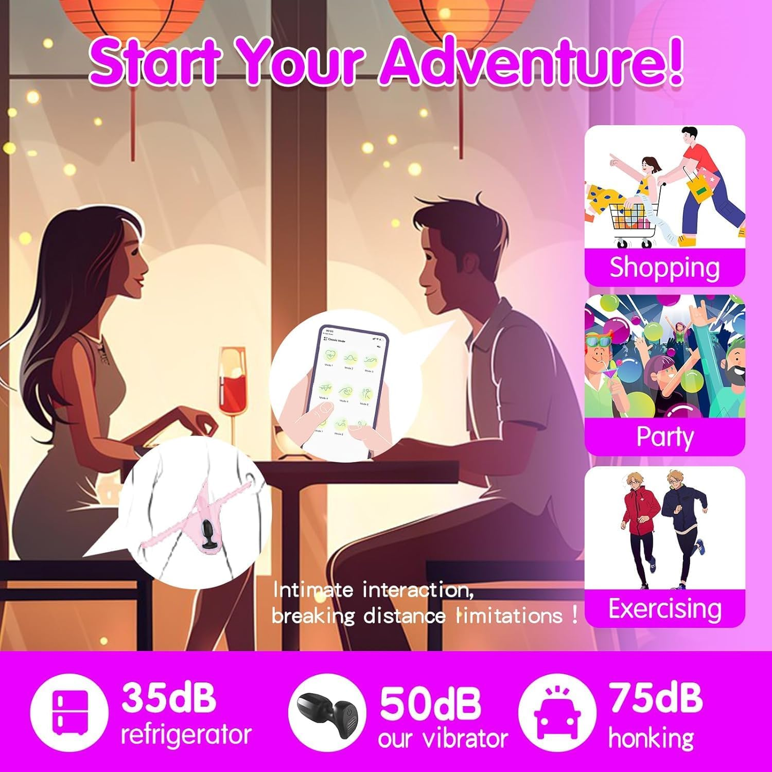 Anal Plug Vibrators Sex Toys - APP Remote Control Prostate Massager with 9 Intense Vibration Modes, Female Wearable G Spot Vibrator Male Vibrating Butt Plug Adult Sex Toys and Games for Men Women