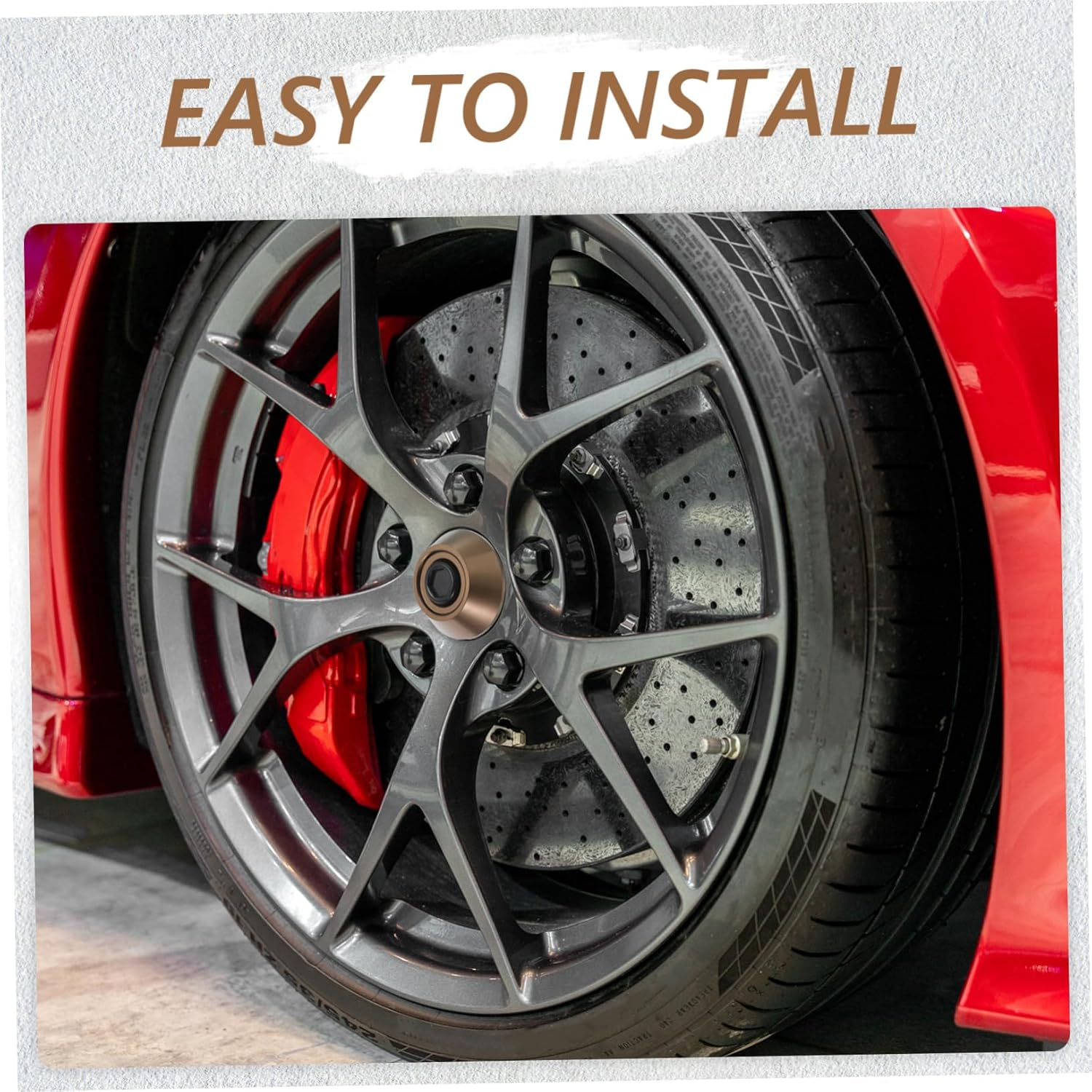 Mikinona Racing Aluminum Wheel Center Caps Lightweight Vehicle Rim Hubcaps Fit for Car Enthusiasts Protective Coating for Enhanced Wheel Hub Longevity