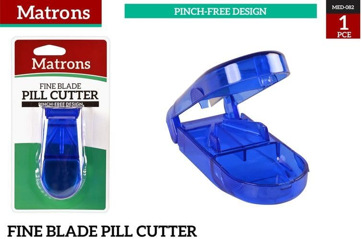 Matrons Pill Cutter - Perfect for Small or Large Pills, Easy to Use with Grip Handle, Sharp Blade for Precise Cuts, Multicolor, Unisex, All Seasons, Modern, Business, Casual/Daily Use image number 1
