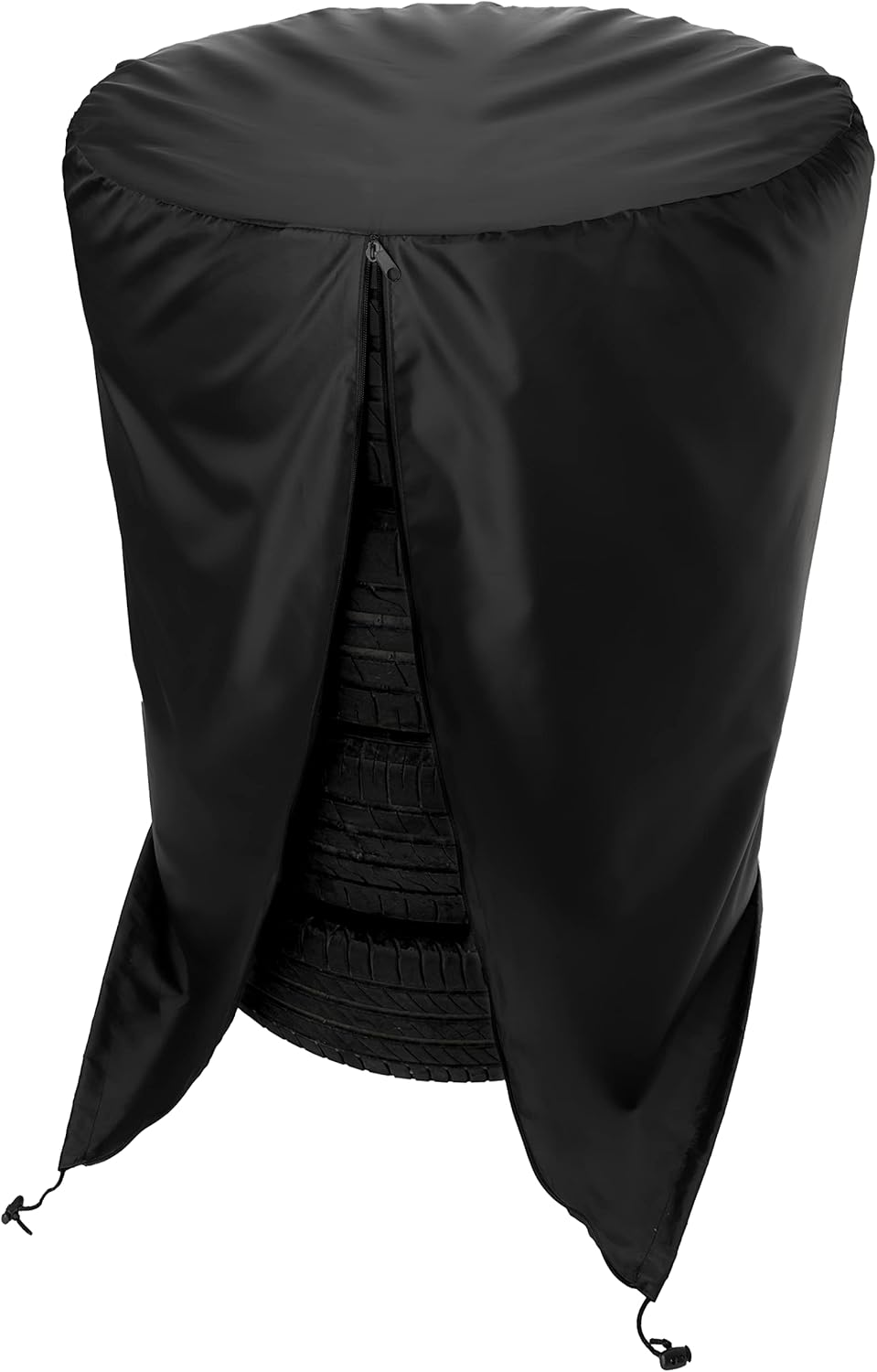 Ferocity Tyre Storage Tyre Cover 60 X 100 Cm Water Resistant Car Tyre Bag with Zip and Cord Stopper for 4 Wheels Slipcover Colour Black [097] image number 5