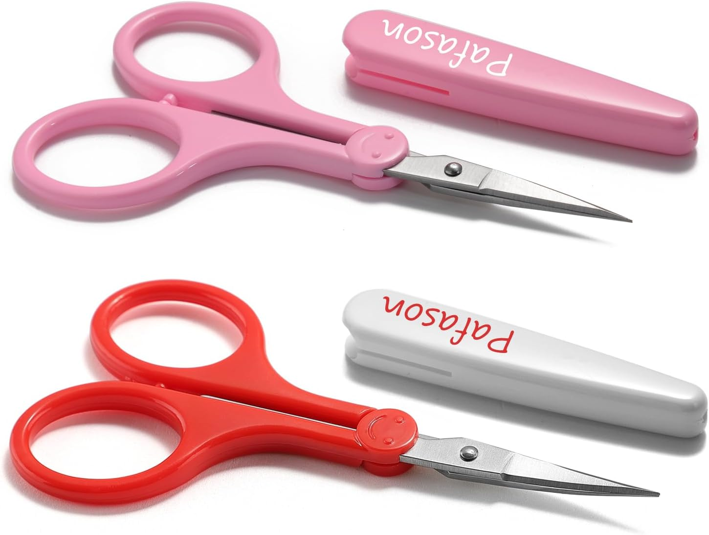 PAFASON Ultra Sharp Detail Scissor Set 2 PC Straight for Scrapbooking Quilting Sewing Knitting Embroidery Cross Stitch Crochet Thread Yarn Paper Fabric Detail Cutting Stainless Steel, Safety Case