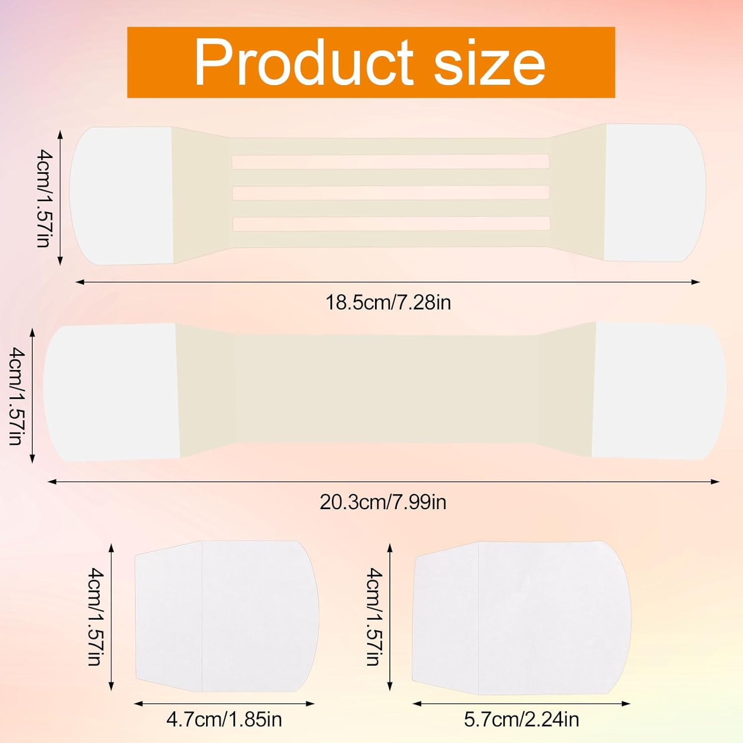 Sinbana 8Pcs Neck Lift Tape, 2 Styles Invisible Instant Lifting Firming Tape with 40Pcs Replacement Patches Double Chin & Saggy Skin High Elastic Breathable Waterproof Neck Wrinkle Solution image number 3